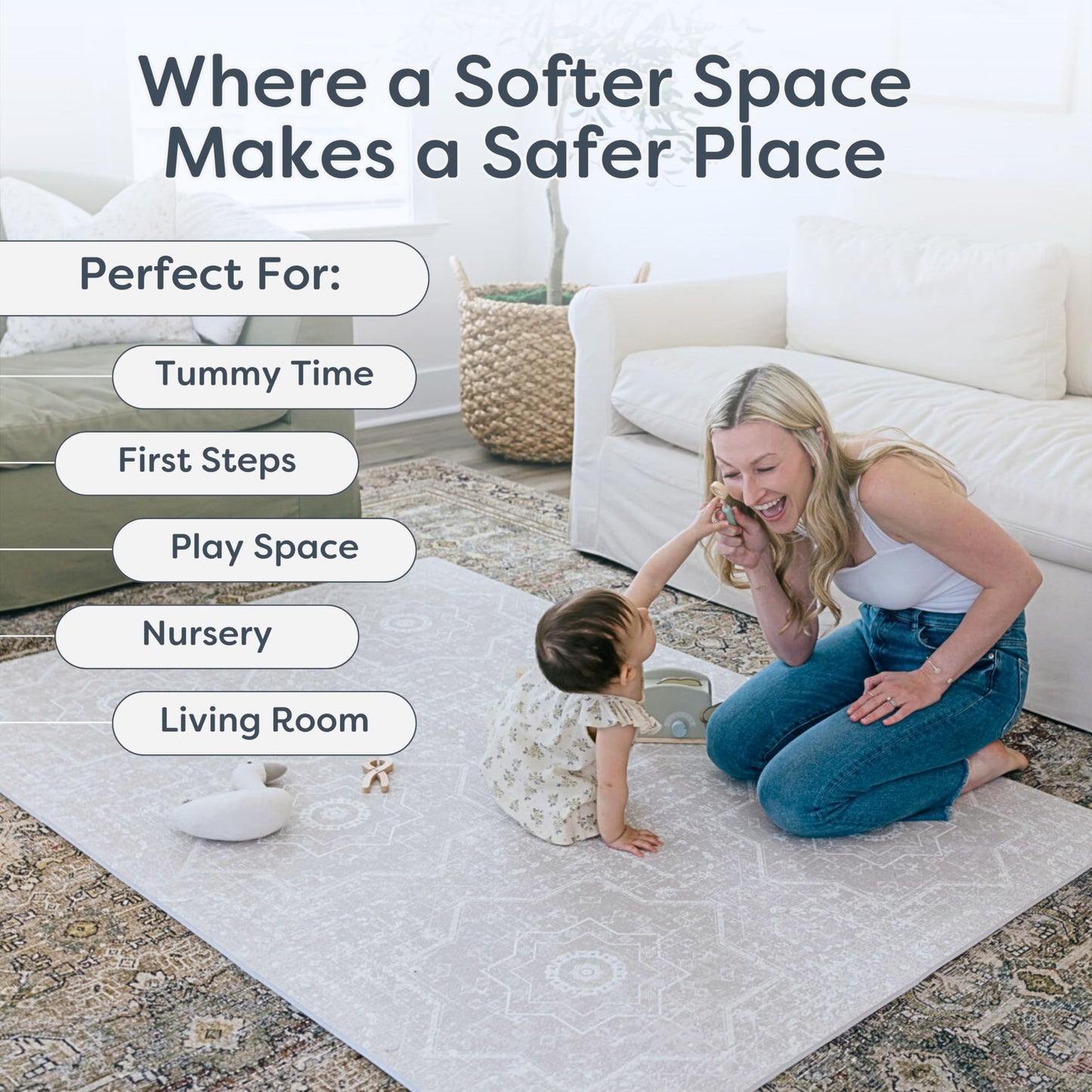 Baby Play Mats for Floor - Eden (4x6ft) - Premium EVA Foam Play Mat for Babies & Toddlers