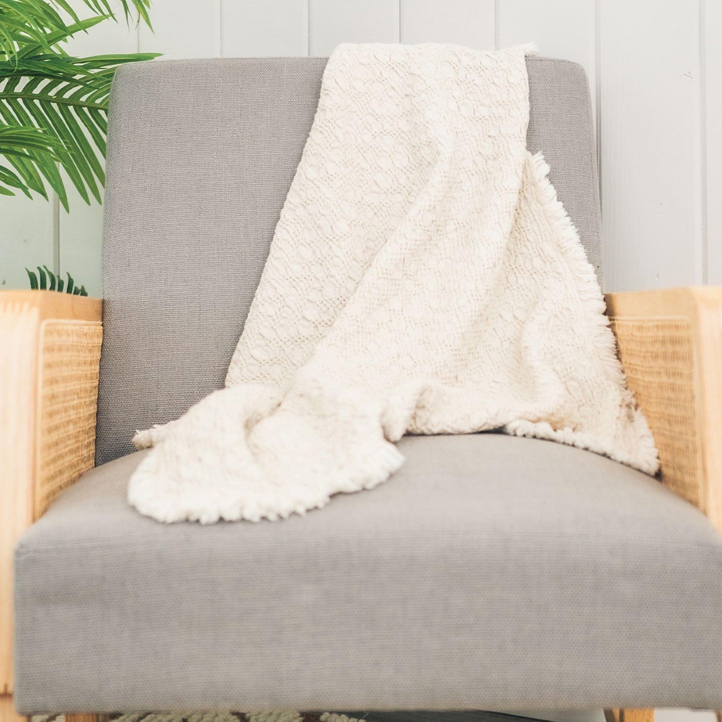 Crane Baby Blanket, 36” x 36”, Soft Cotton Quilted Nursery Blanket for Boys and Girls, Copper, Ezra Print