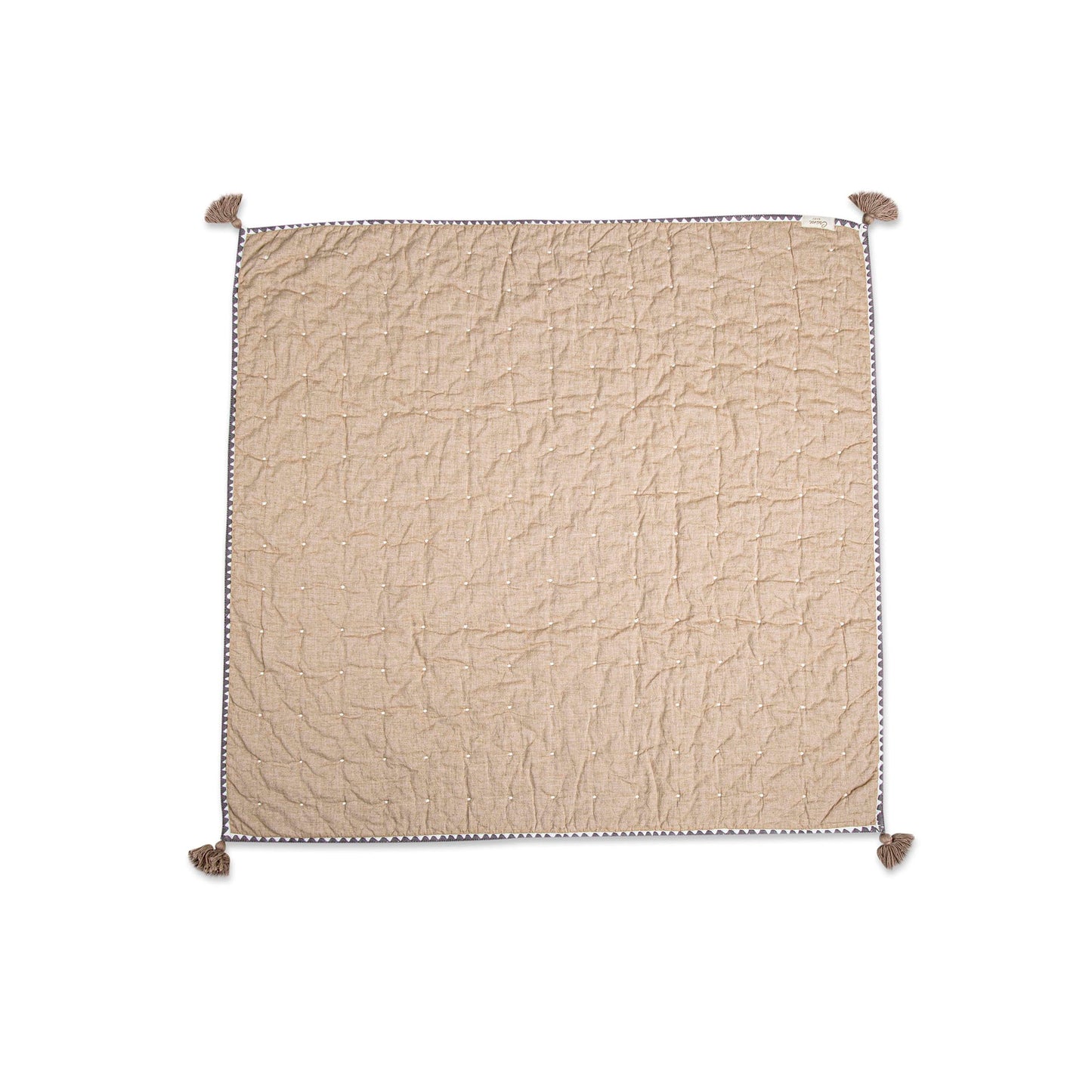 Crane Baby Blanket, 36” x 36”, Soft Cotton Quilted Nursery Blanket for Boys and Girls, Copper, Ezra Print