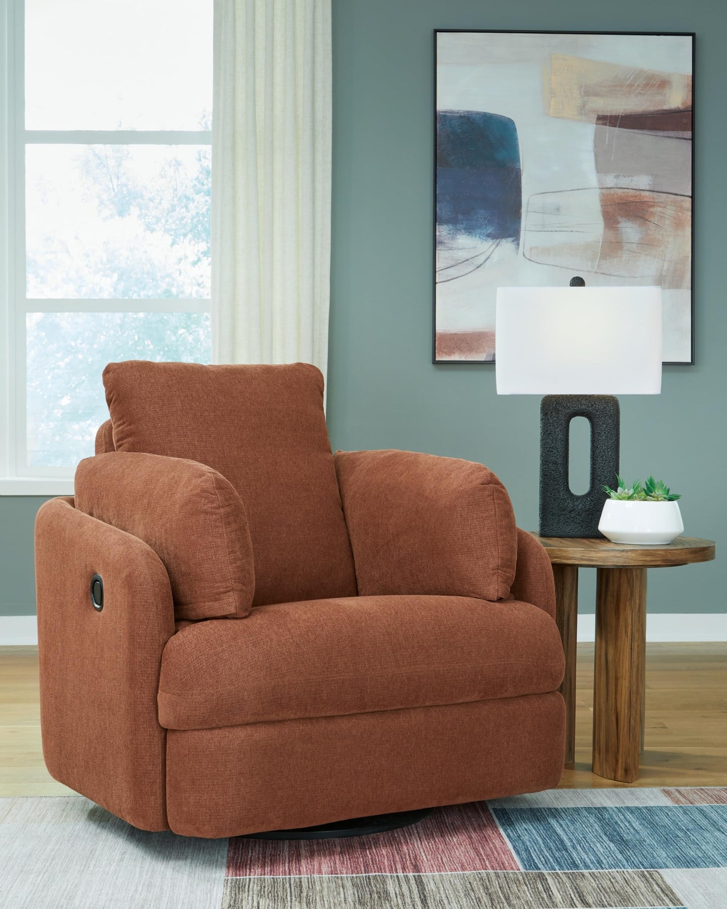 Signature Design by Ashley Modmax Contemporary Weather Resistant Manual Rocker Swivel Glider Recliner