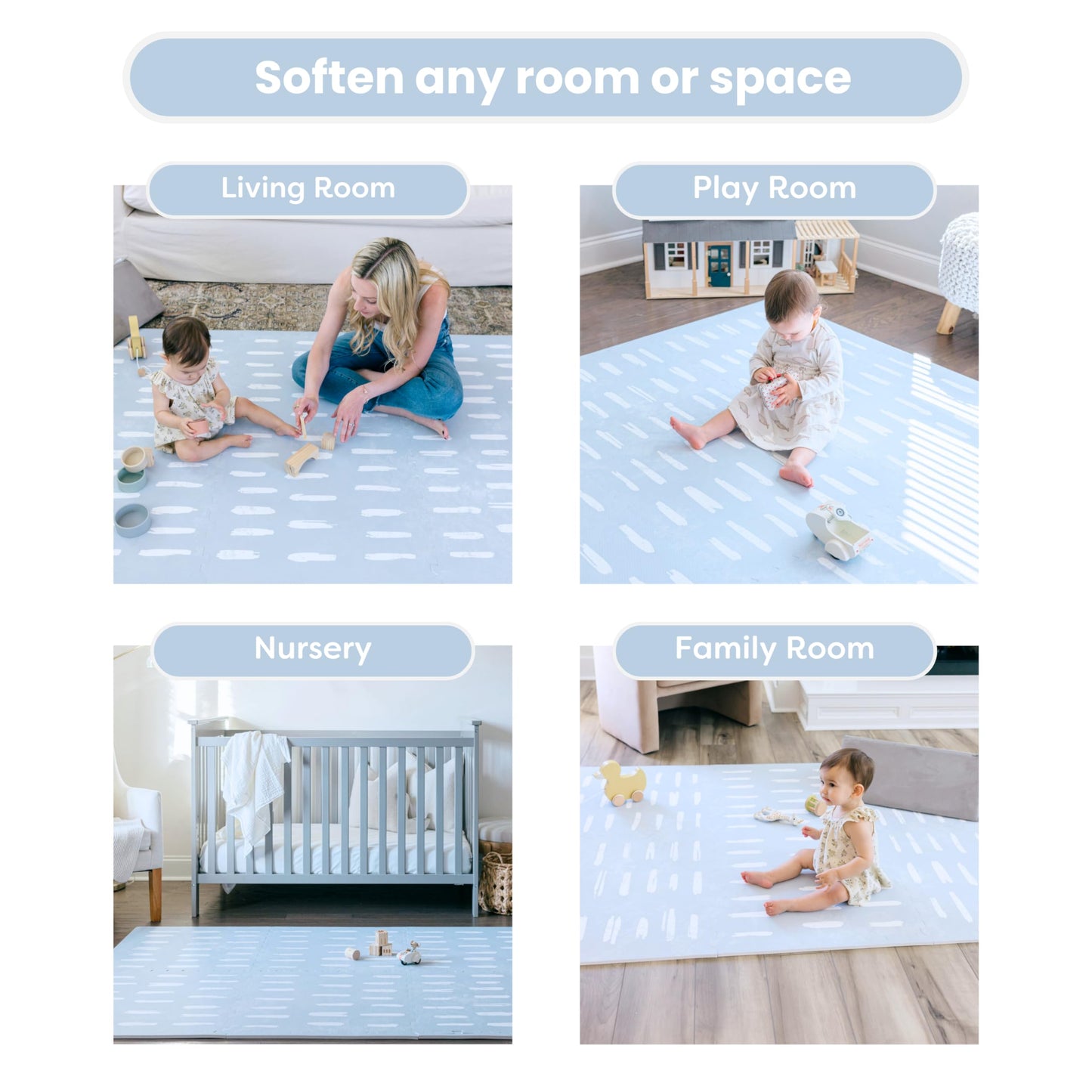 Baby Play Mats for Floor - Eden (4x6ft) - Premium EVA Foam Play Mat for Babies & Toddlers
