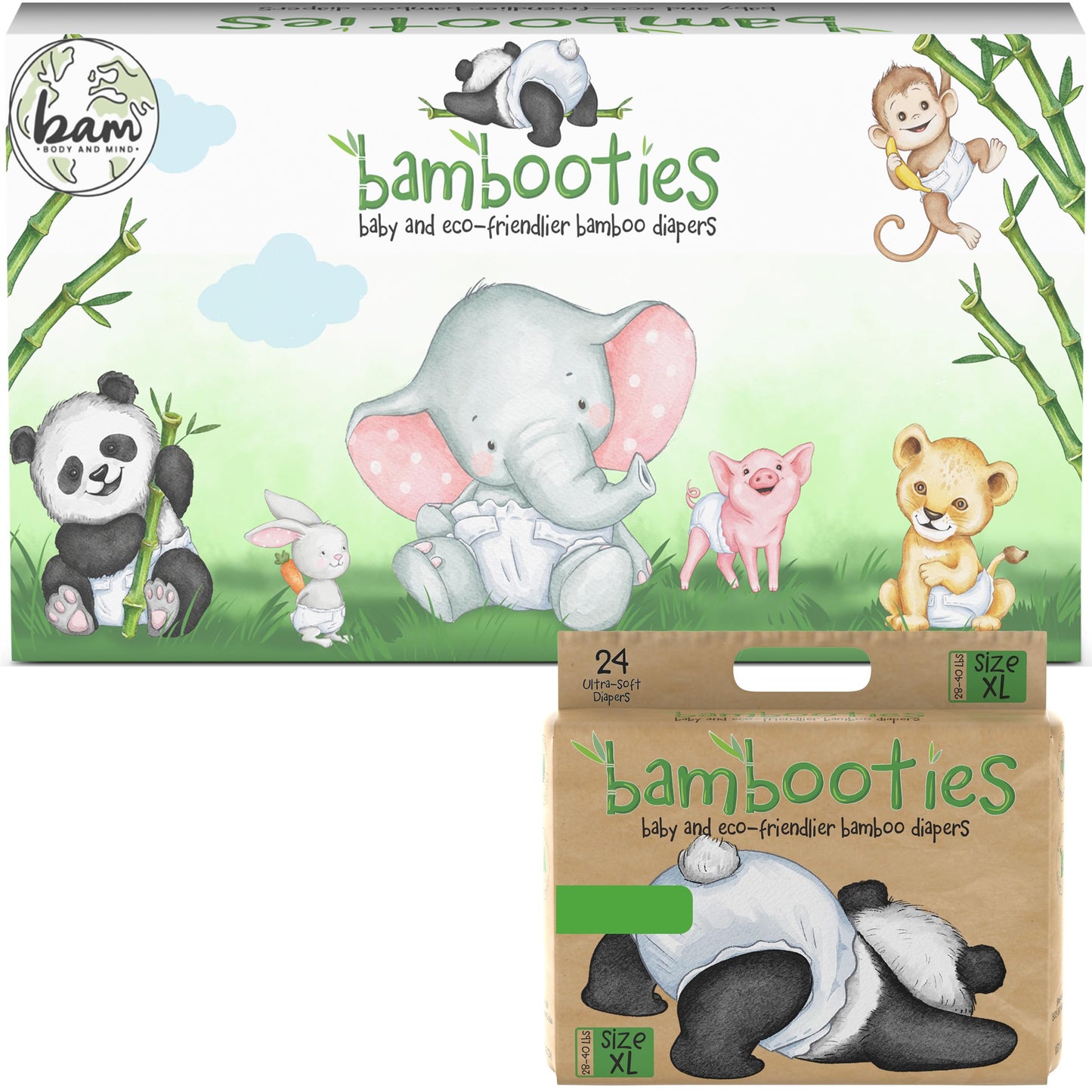 Bamboo Baby Diapers, Totally Chlorine Free,Non Toxic Eco Friendlier Plant-Based Materials.