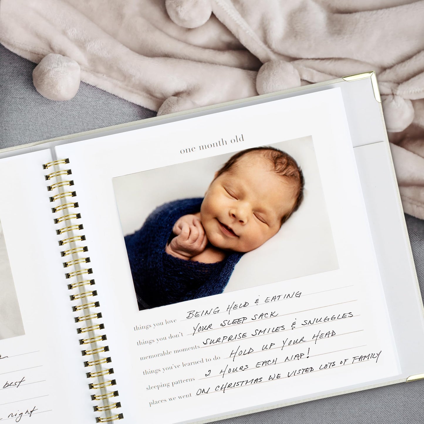 Keepsake Baby Memory Book for Boys and Girls – Timeless First 5 Year Baby Book