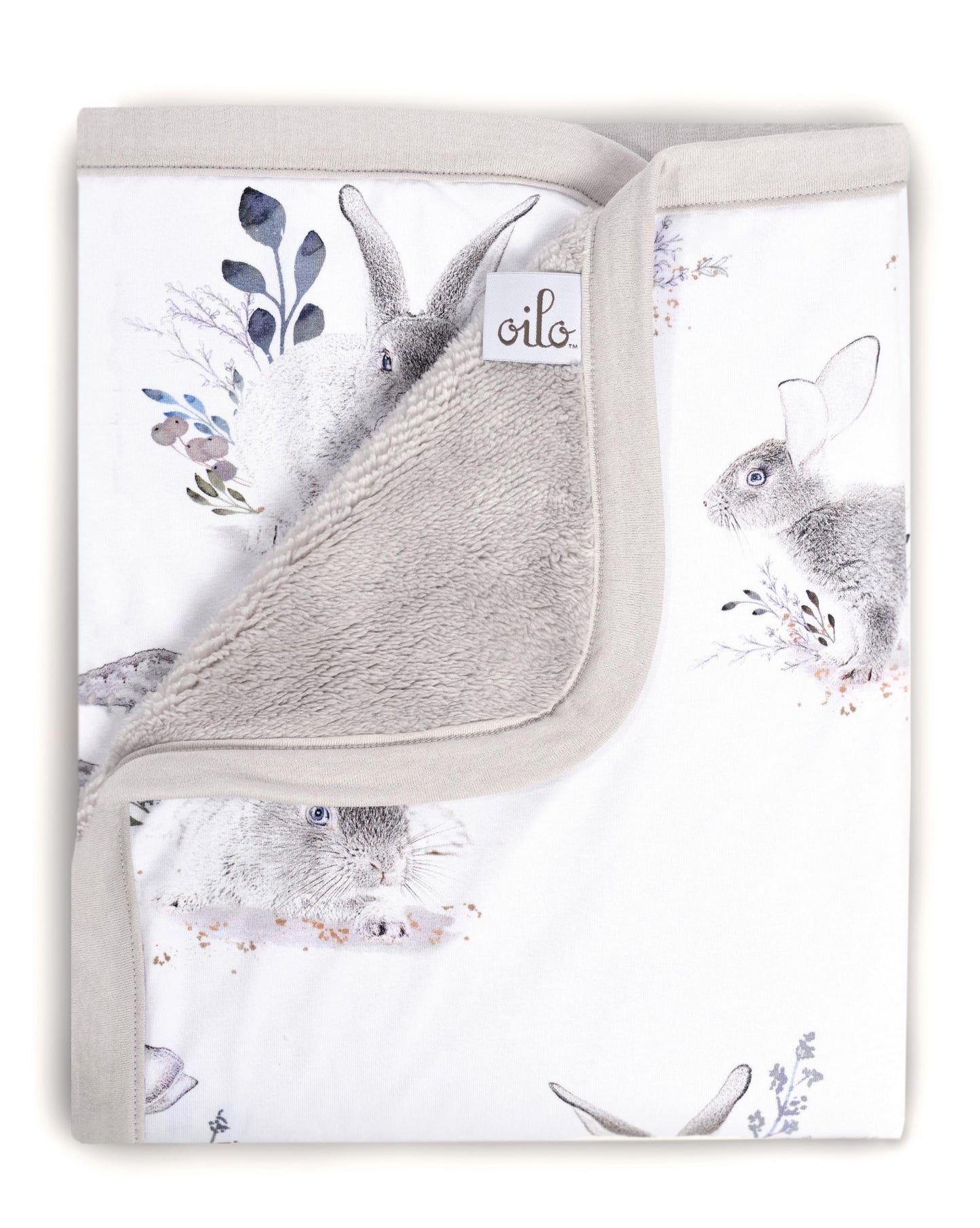Oilo Baby Blanket, Luxury Soft Plush Backing & 100% Turkish Cotton Jersey Print