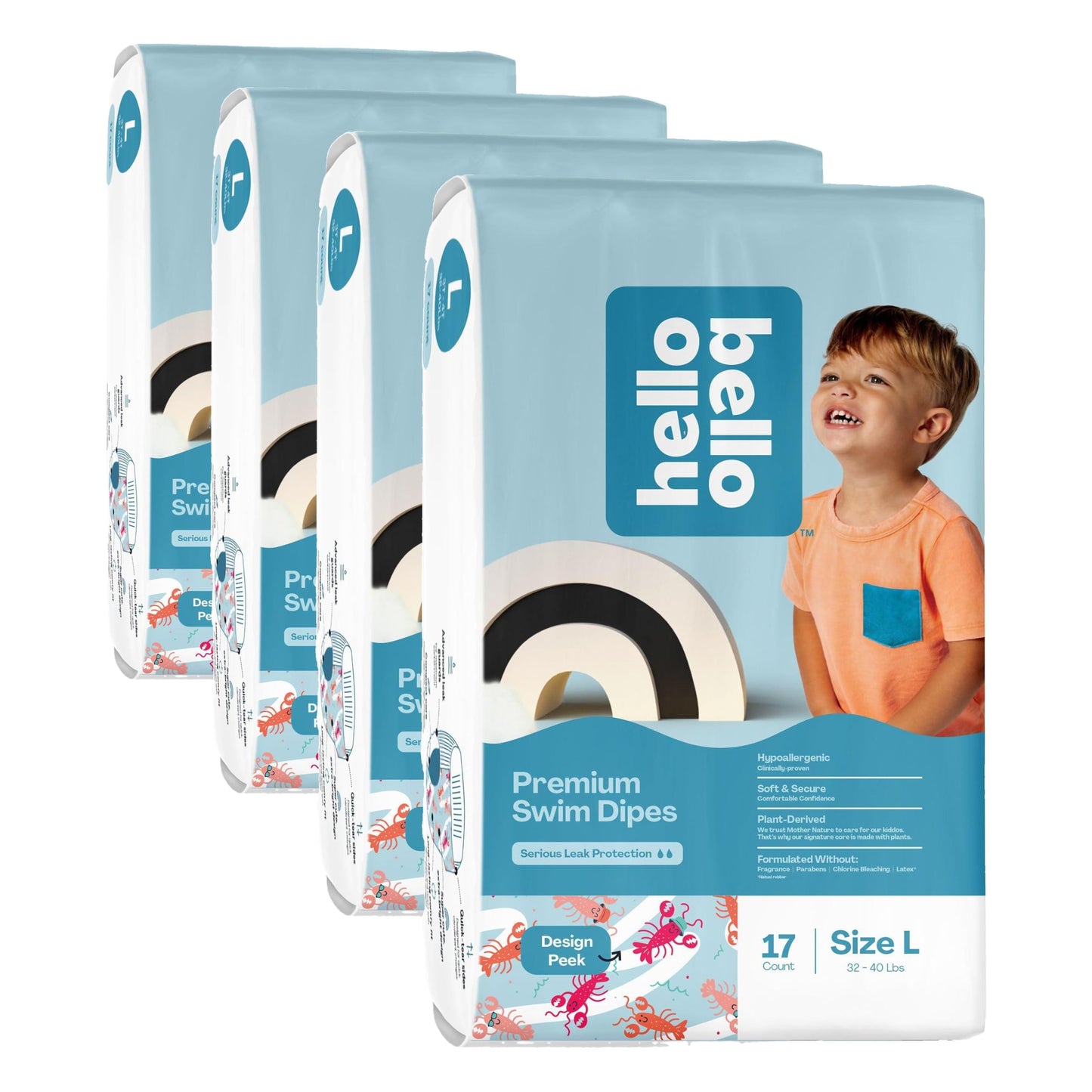Hello Bello Premium Swim Diapers I Eco-Friendly Disposable Swim Dipes for Babies and Kids