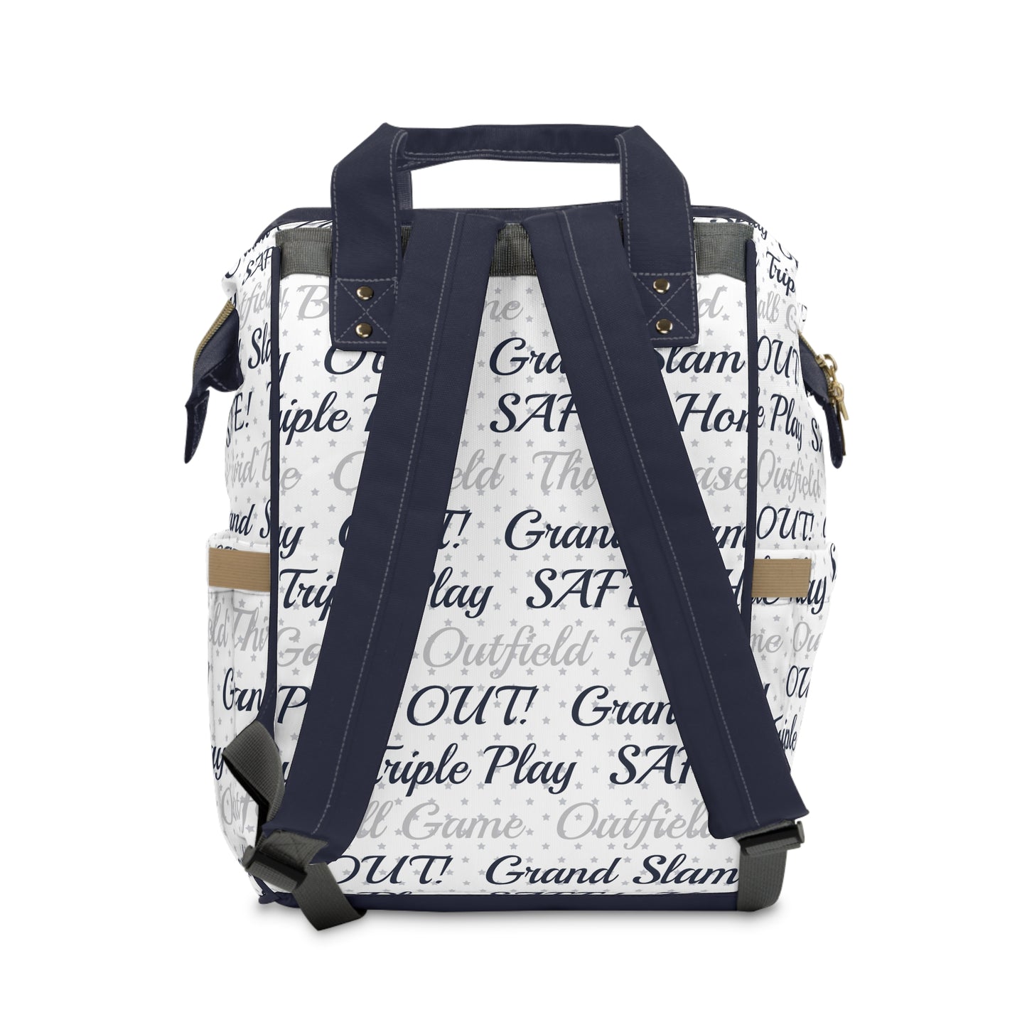 Multifunctional Diaper Backpack- Baseball Phrases - All The Things Baby