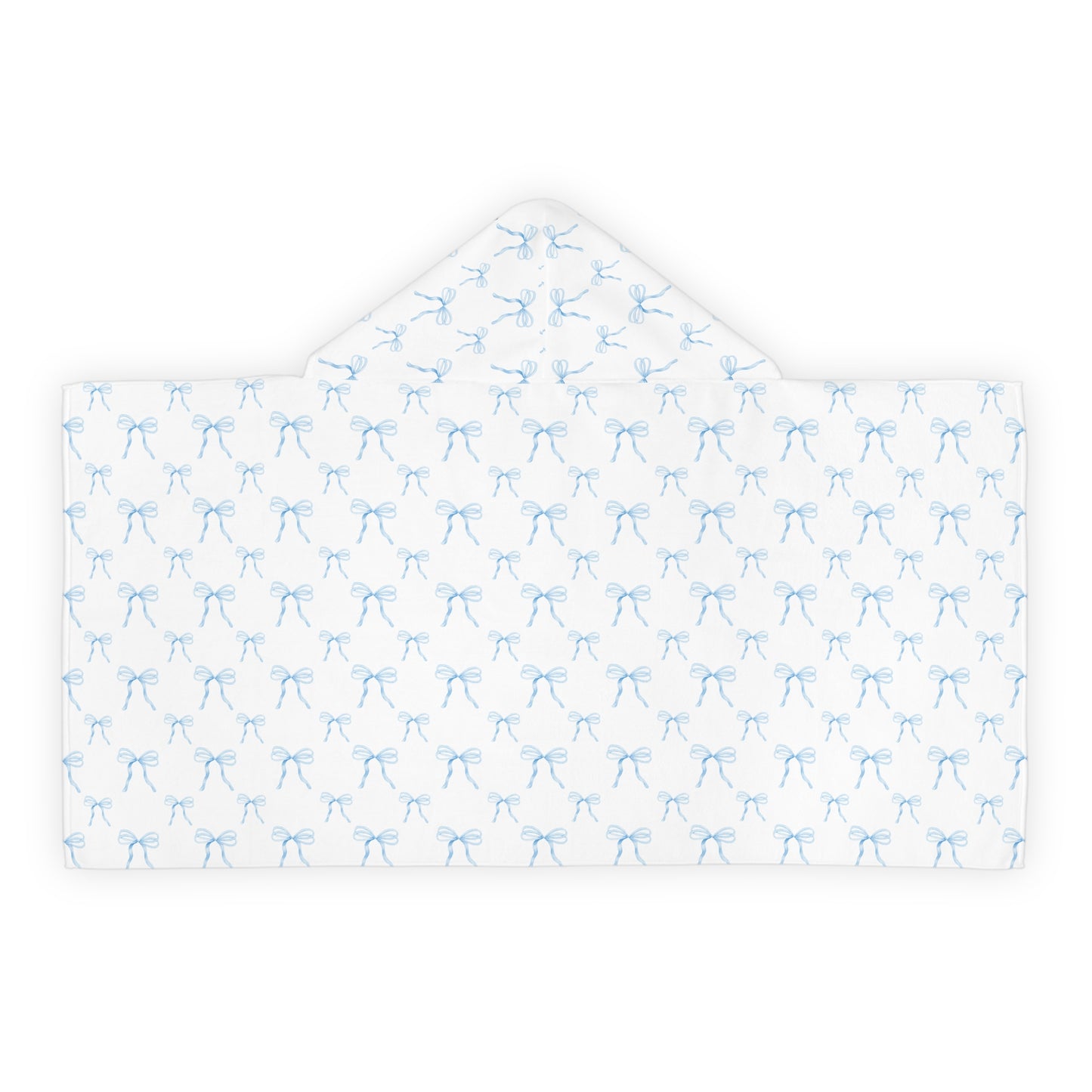 Child Hooded Towel- Blue Bows