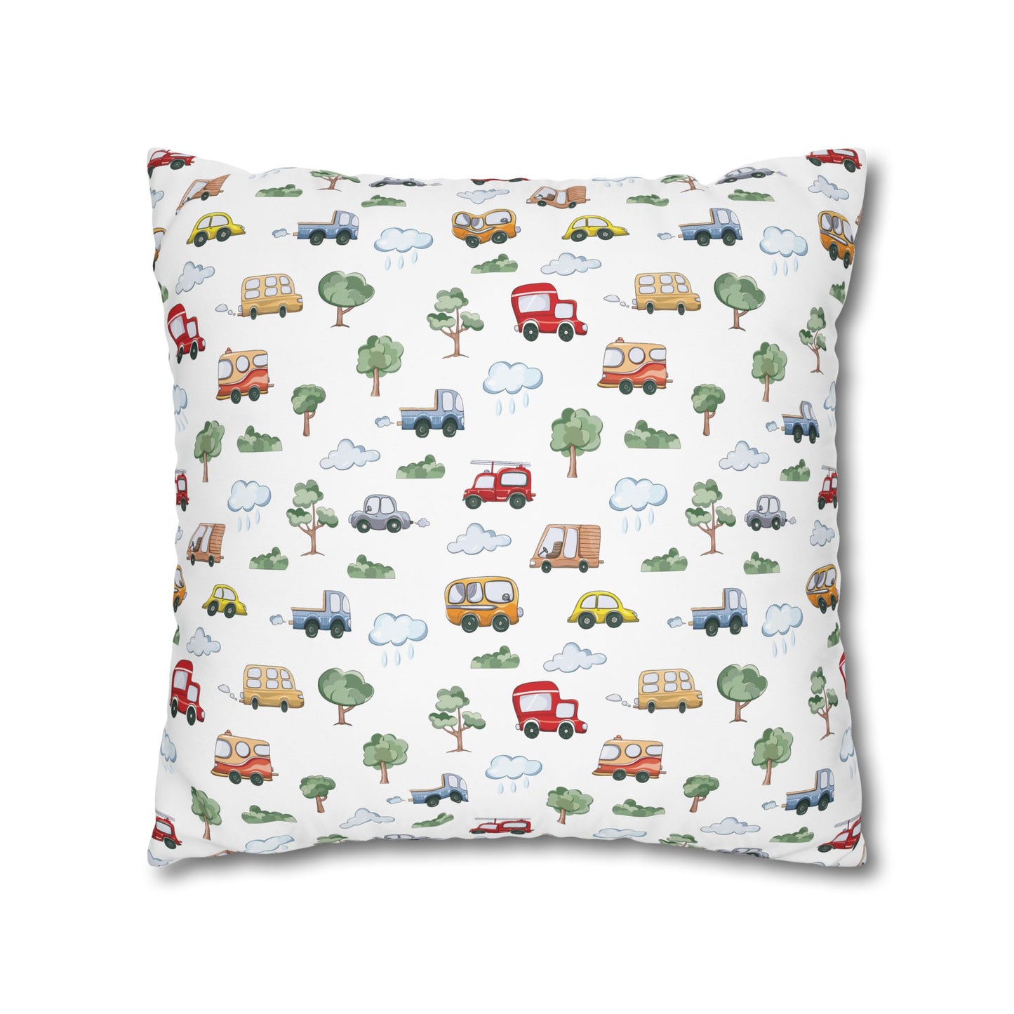 Throw Pillowcase Boy's Cute Cars