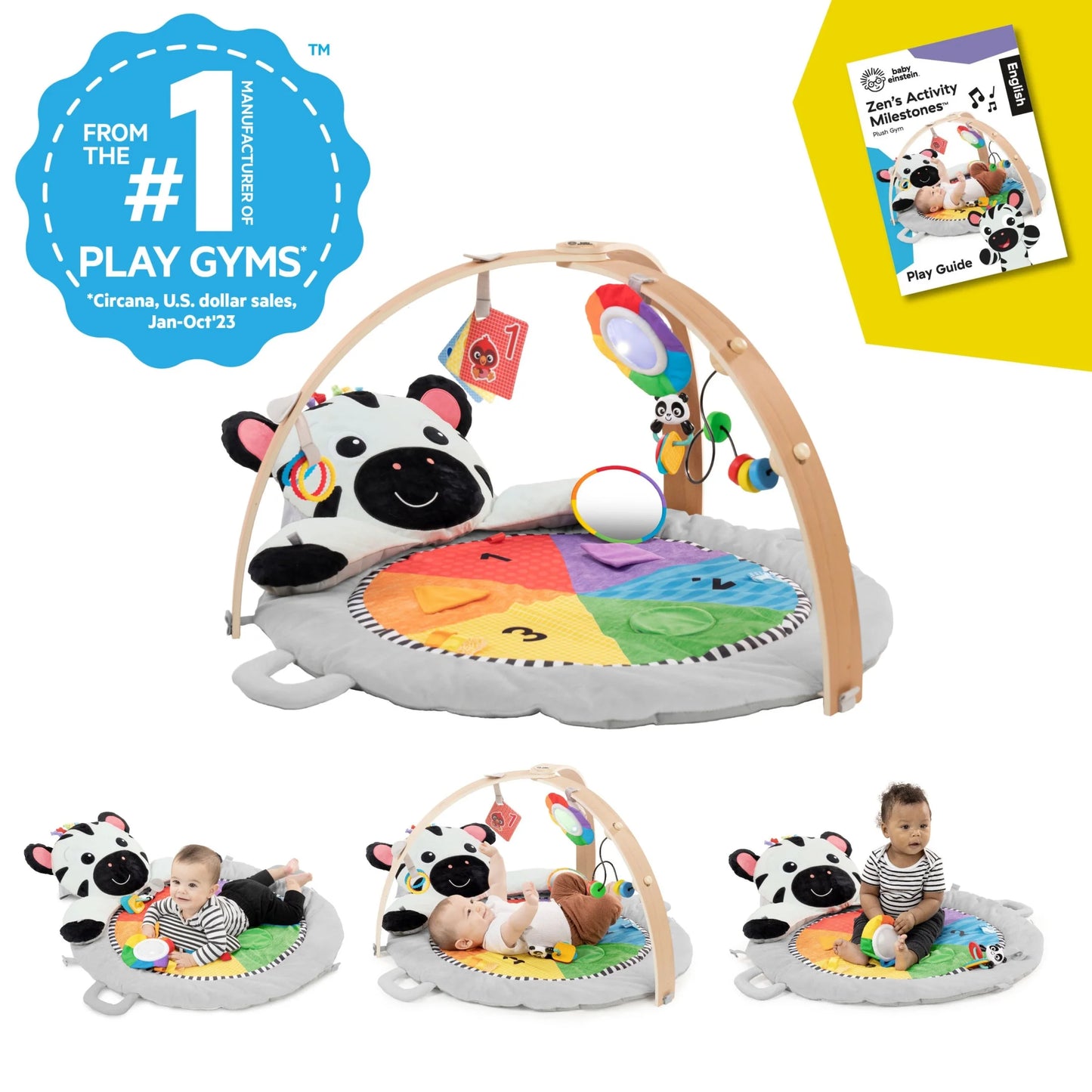 Zen'S Activity Milestones Plush Gym, Unisex, Multicolor, for Ages Infant to Toddler