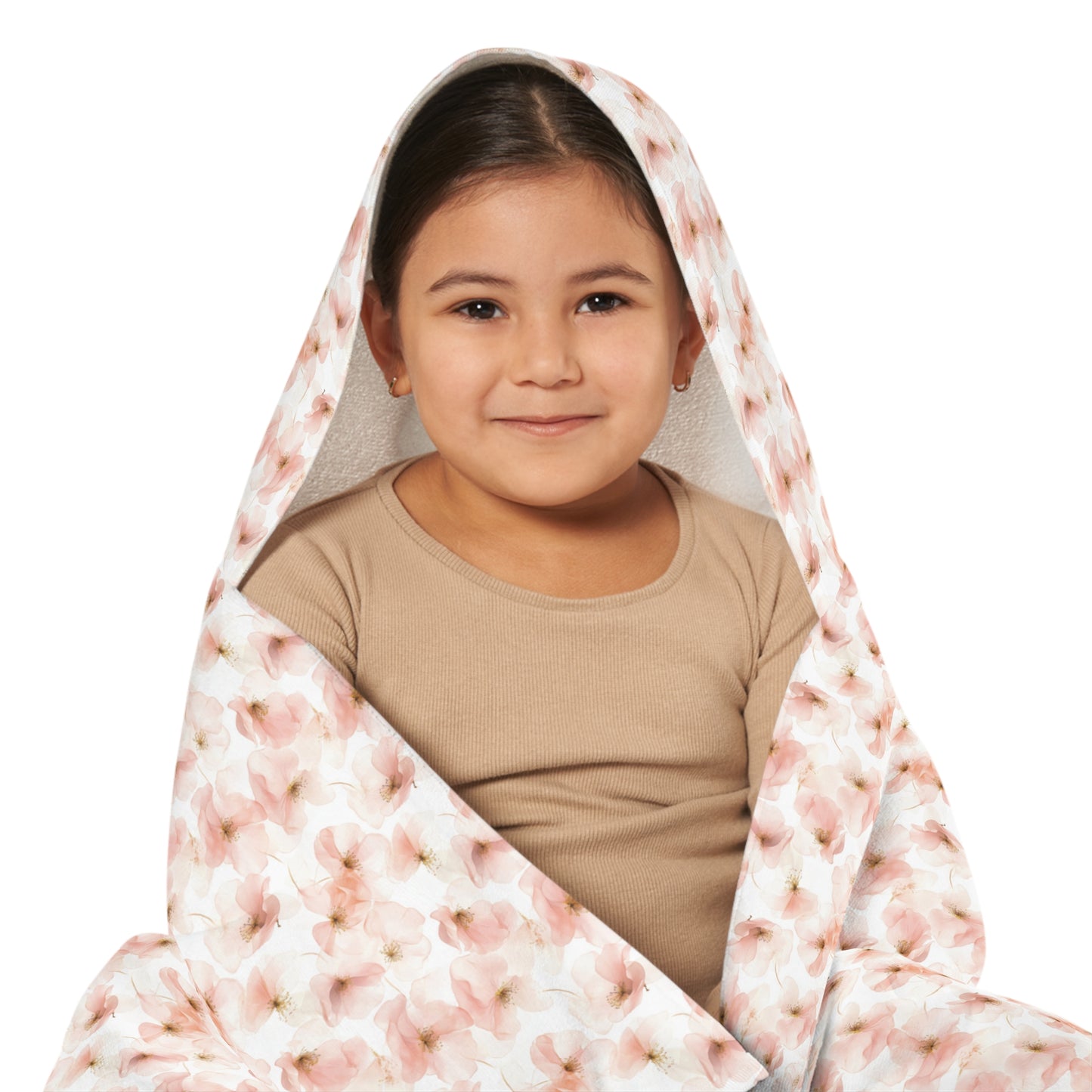 Child Hooded Towel - Pink Floral