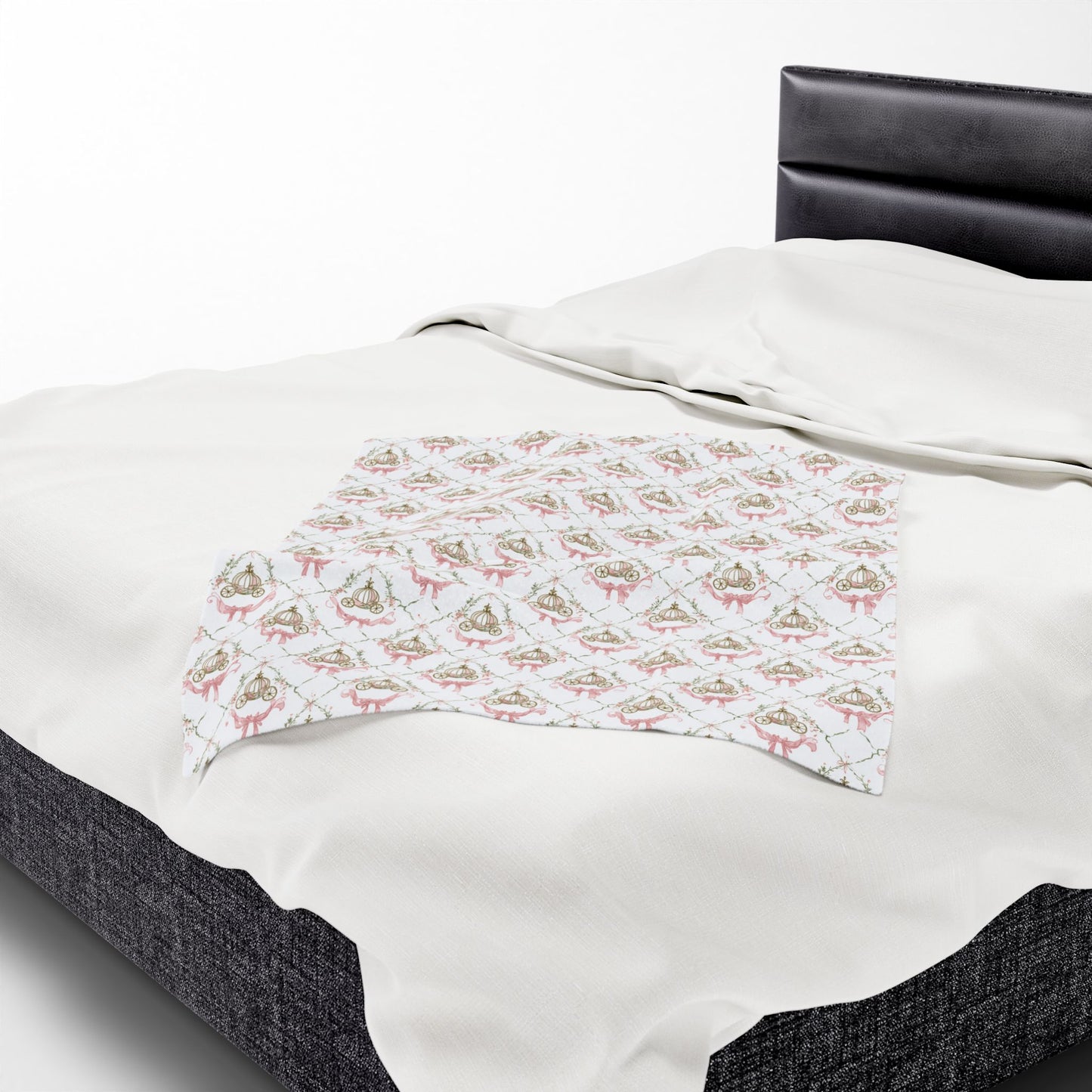 Velveteen Plush Blanket- Elegant Princess Carriages
