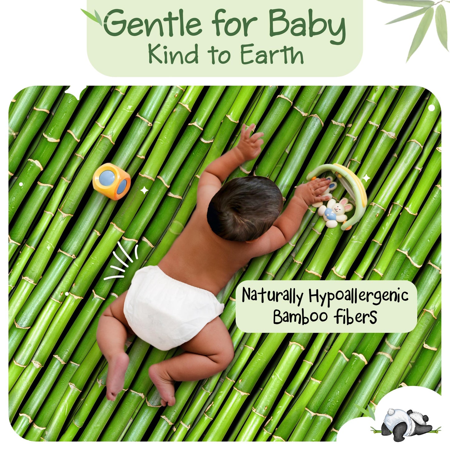Bamboo Baby Diapers, Totally Chlorine Free,Non Toxic Eco Friendlier Plant-Based Materials.