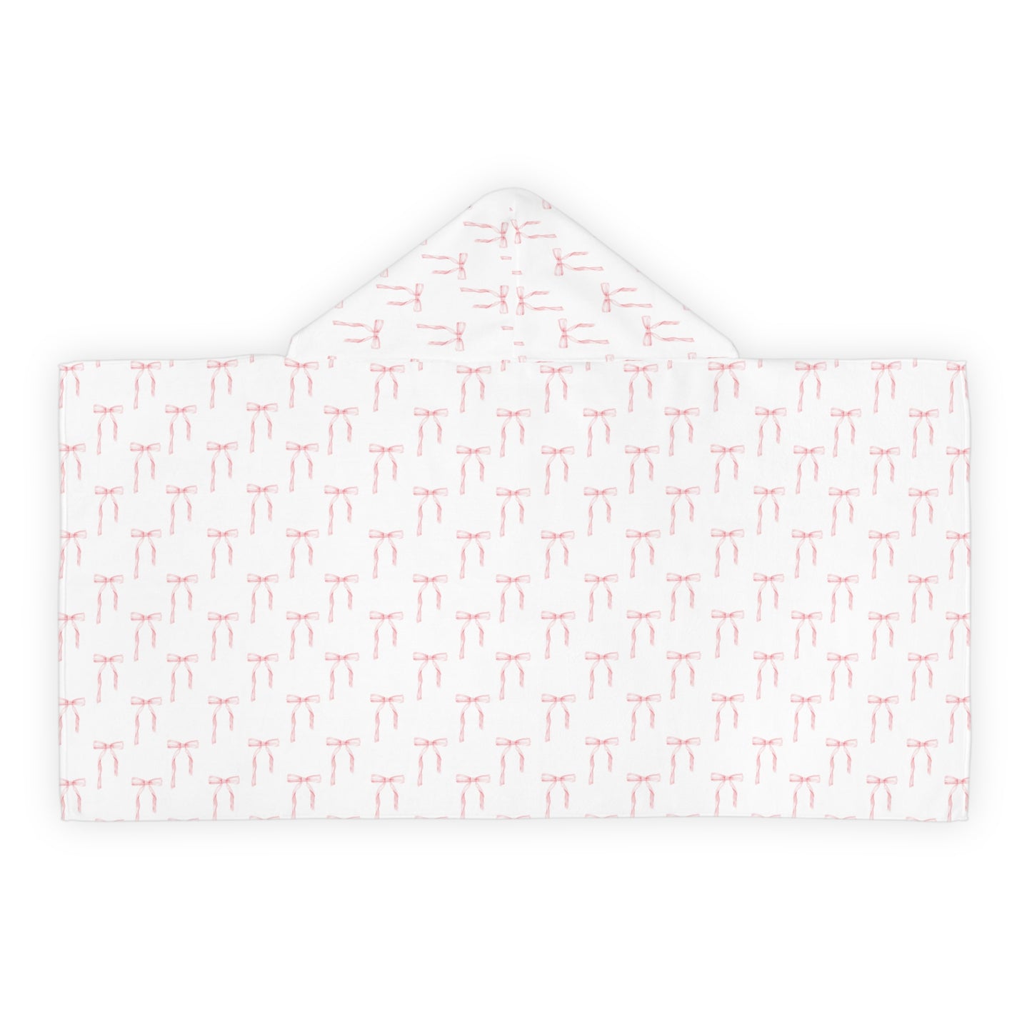 Child Hooded Towel- Pink Bows