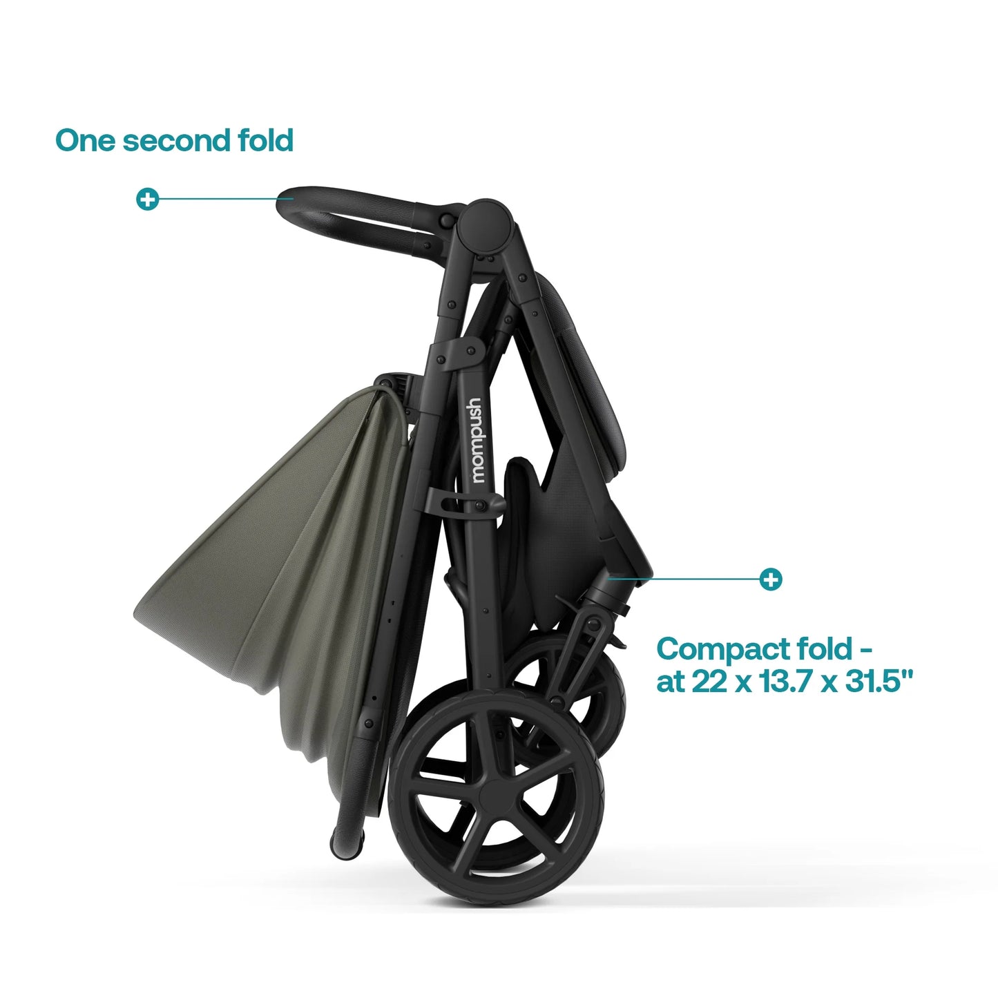 Nova Baby Stroller, Spacious Seat, Extra-Large UPF 50+ Canopy, Forest, 22LB, Unisex