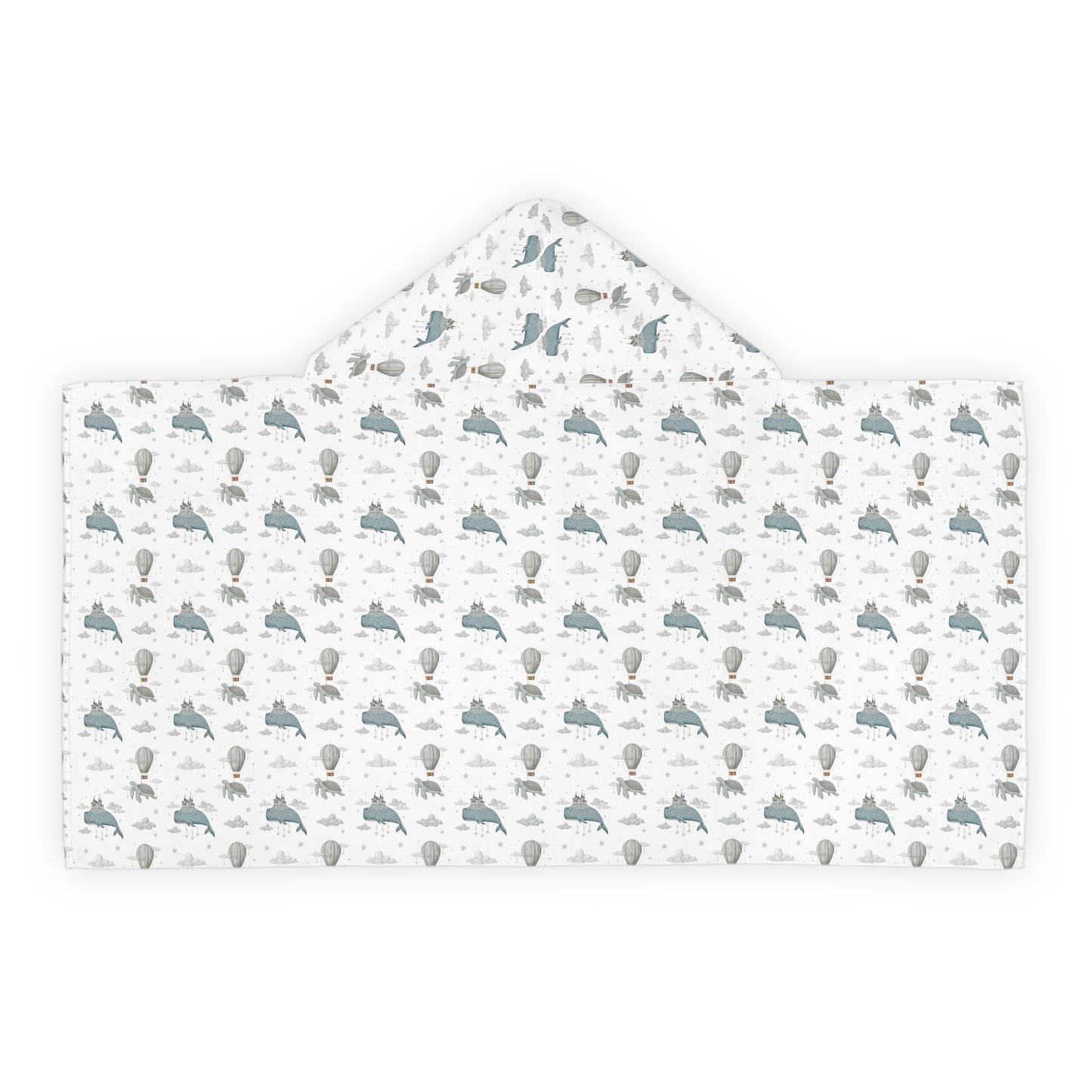 Child Hooded Towel - Whale Turtles