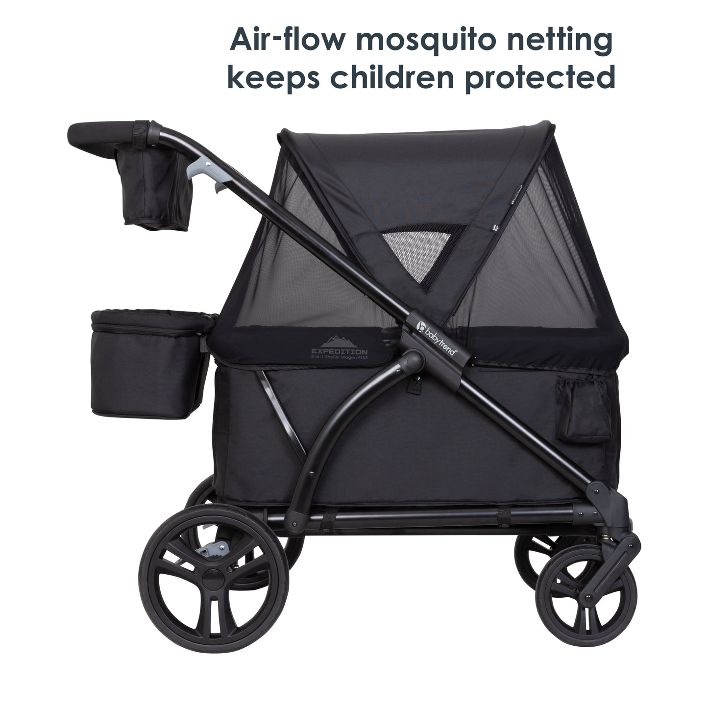 Expedition plus 2-In-1 Stroller Wagon, Solid Print Black