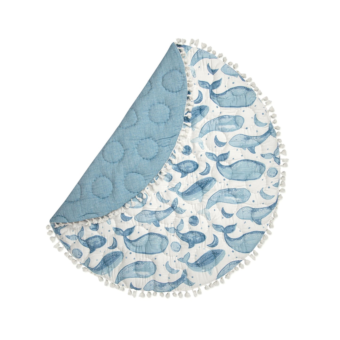 Activity Mat for Boys and Girls, Whale Print, 40" X 40"