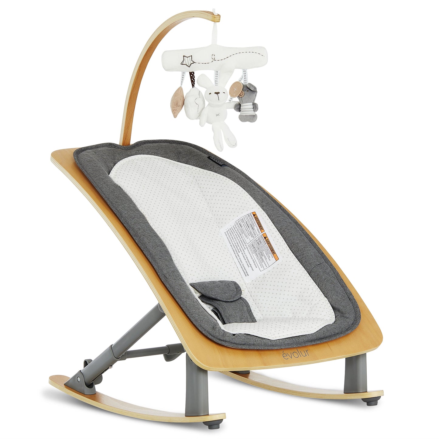 Tory 2-In-1 Rocker & Chair, Light Gray