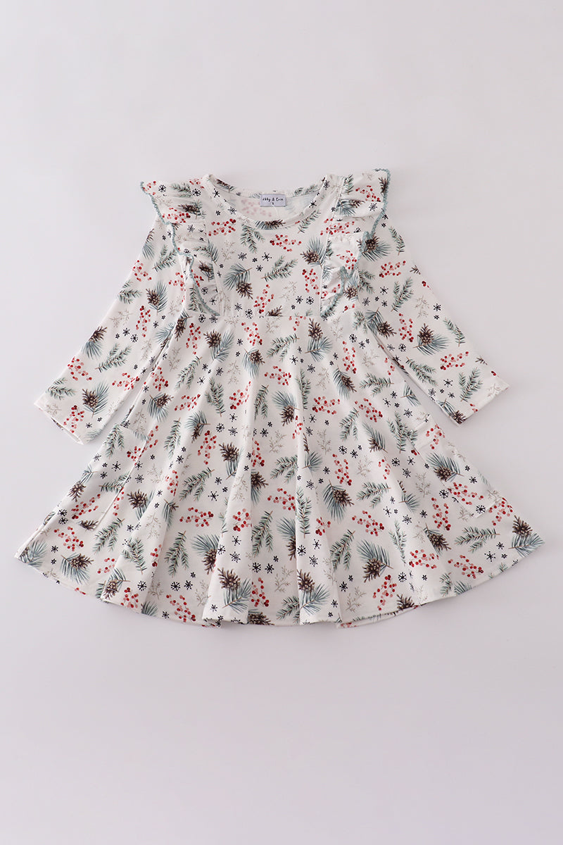 Floral dress on a light gray background