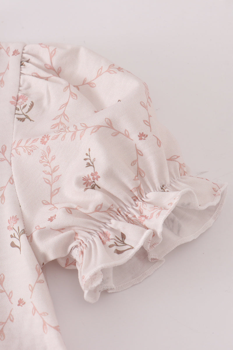 Floral-patterned fabric on a light background