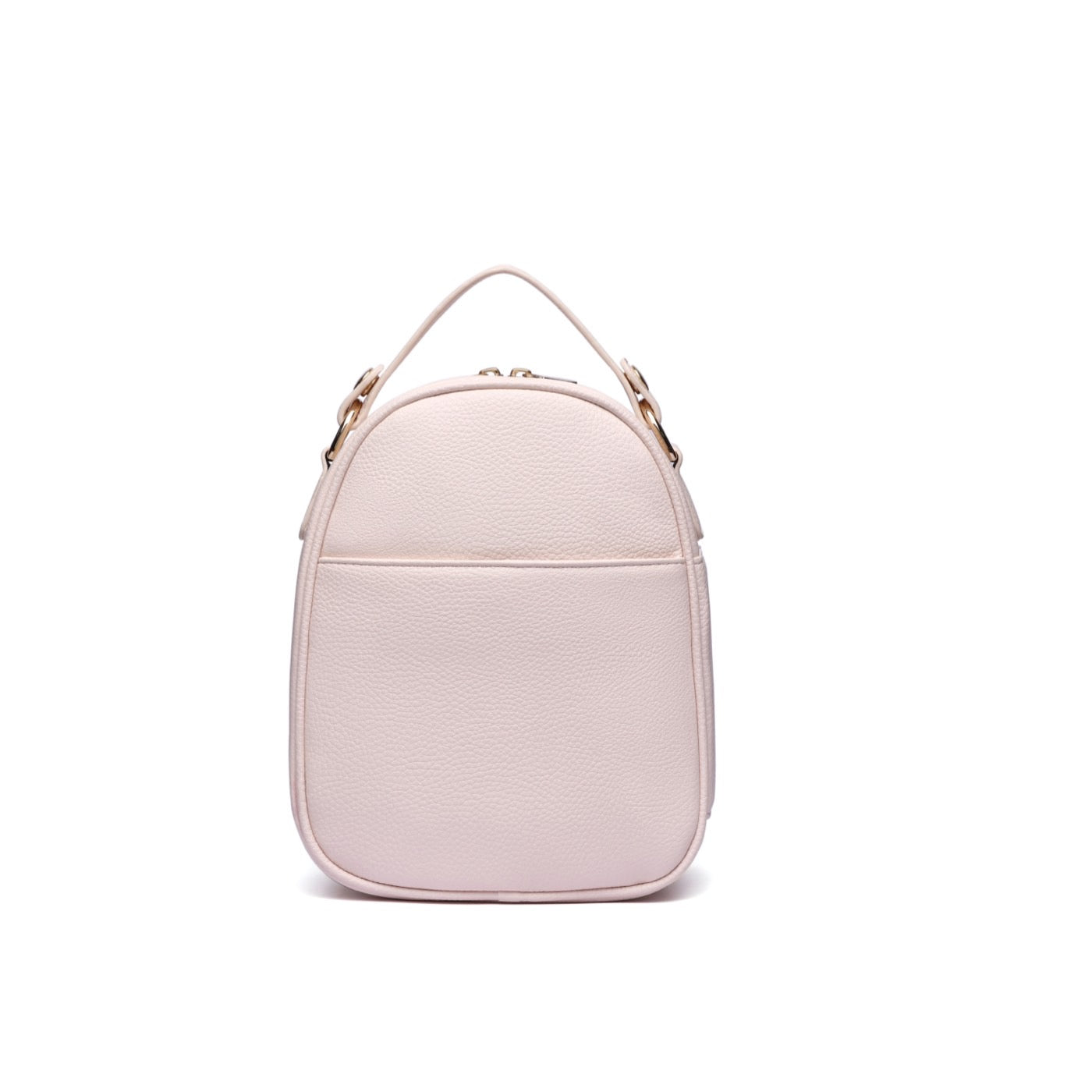 Pink backpack on a white background