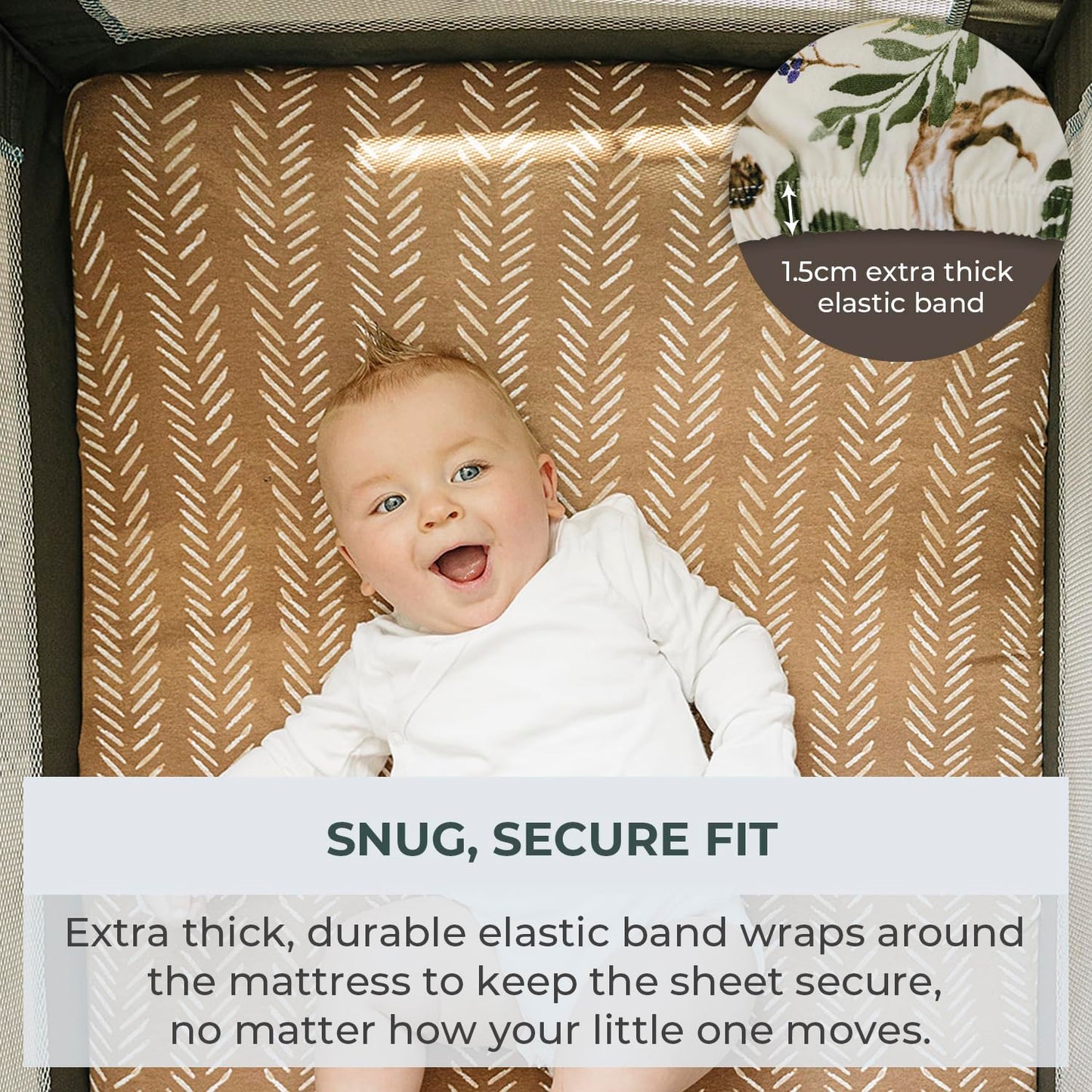 2 Pack Premium Pack N Play Sheets Fitted for Standard Pack and Plays and Mini Cribs