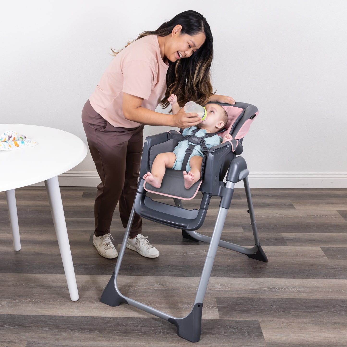 Sit Right 2.0 3-In-1 High Chair for Babies and Toddlers - Cozy Pink - Pink
