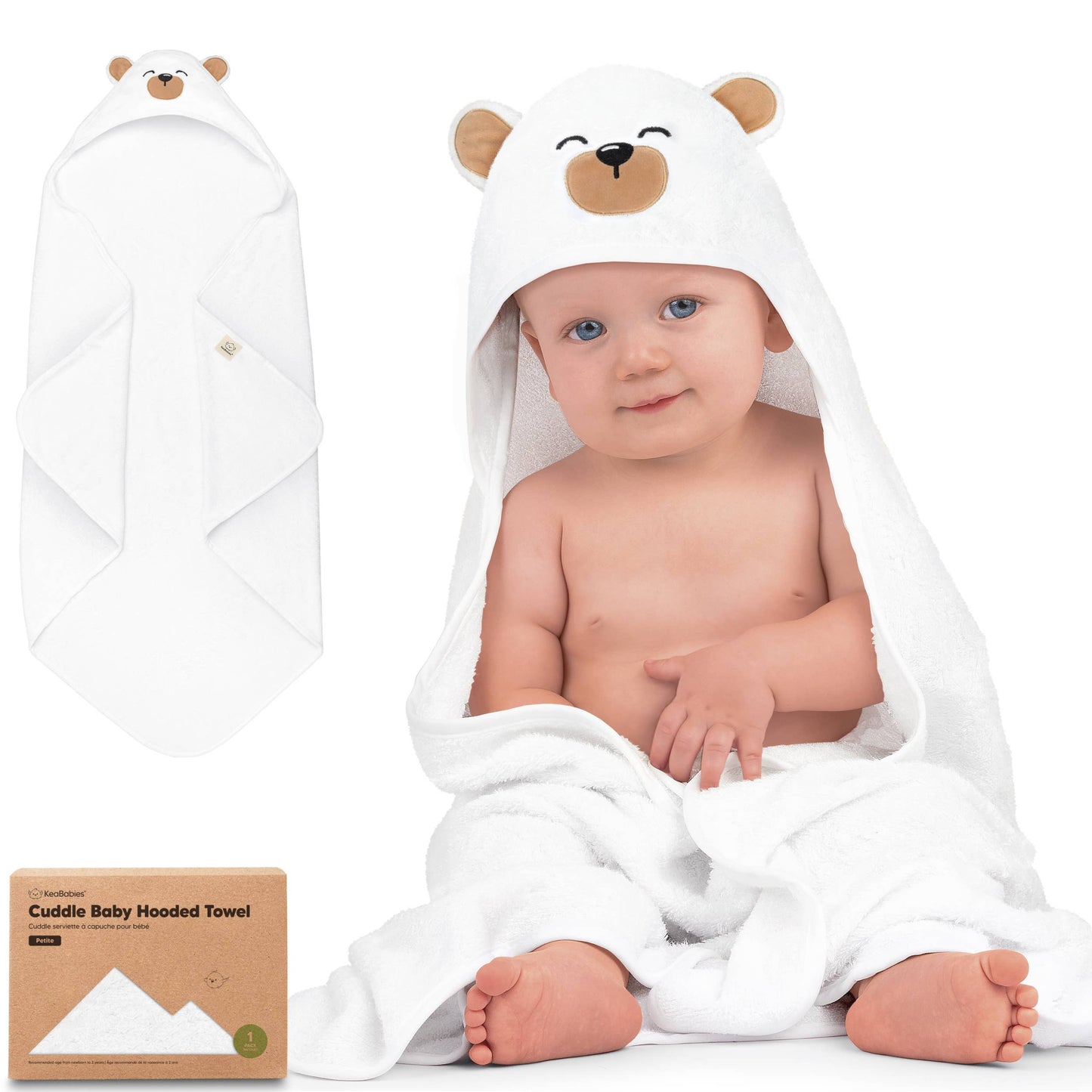 KeaBabies - KeaBabies Cuddle Baby Hooded Towel - All The Things Baby