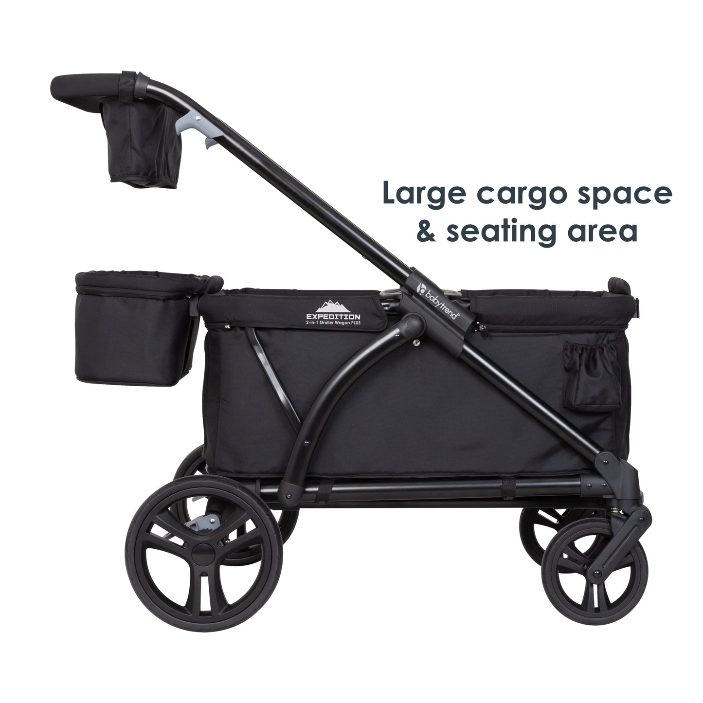 Expedition plus 2-In-1 Stroller Wagon, Solid Print Black