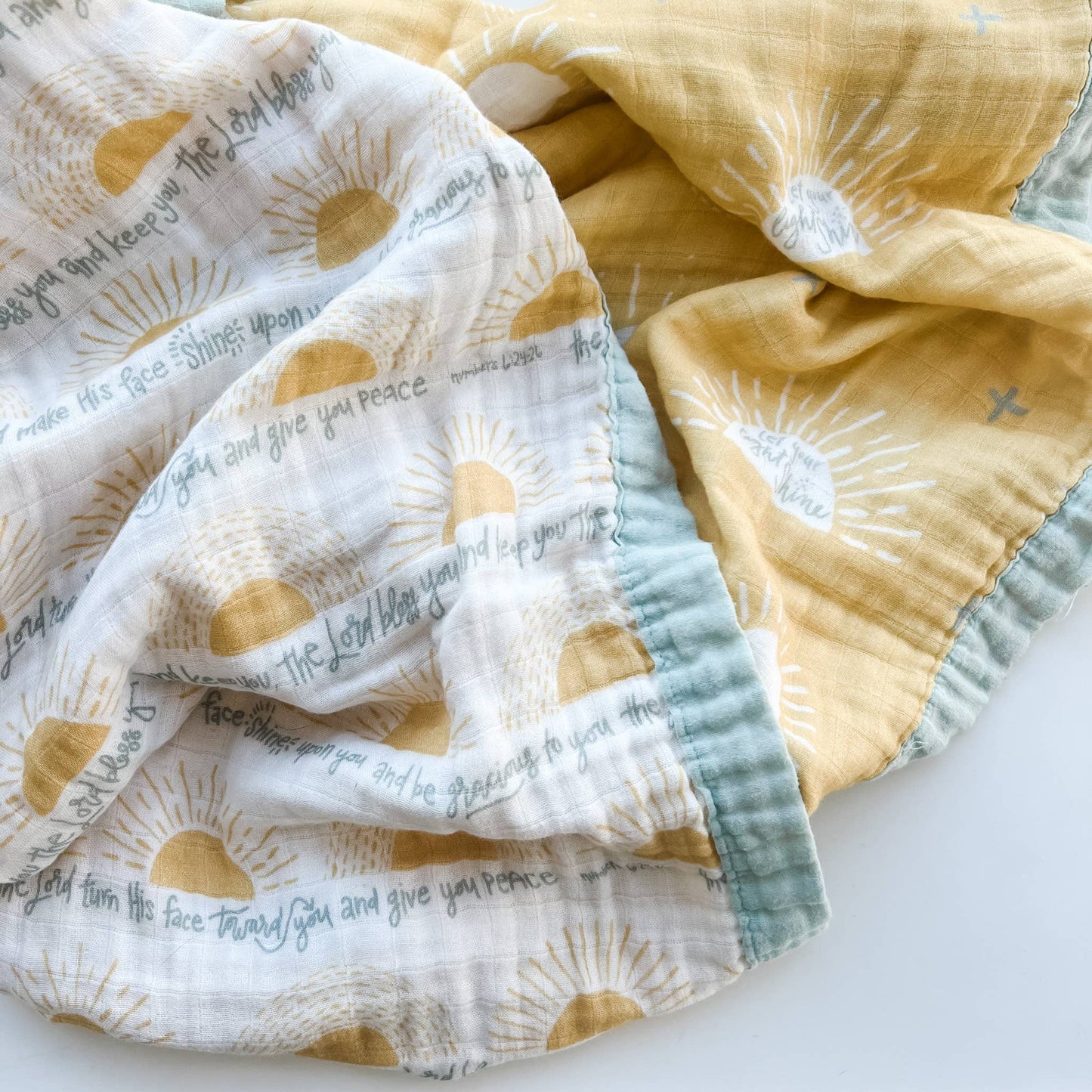 The Blessing Luxury Double Sided Muslin Blanket - All The Things Baby