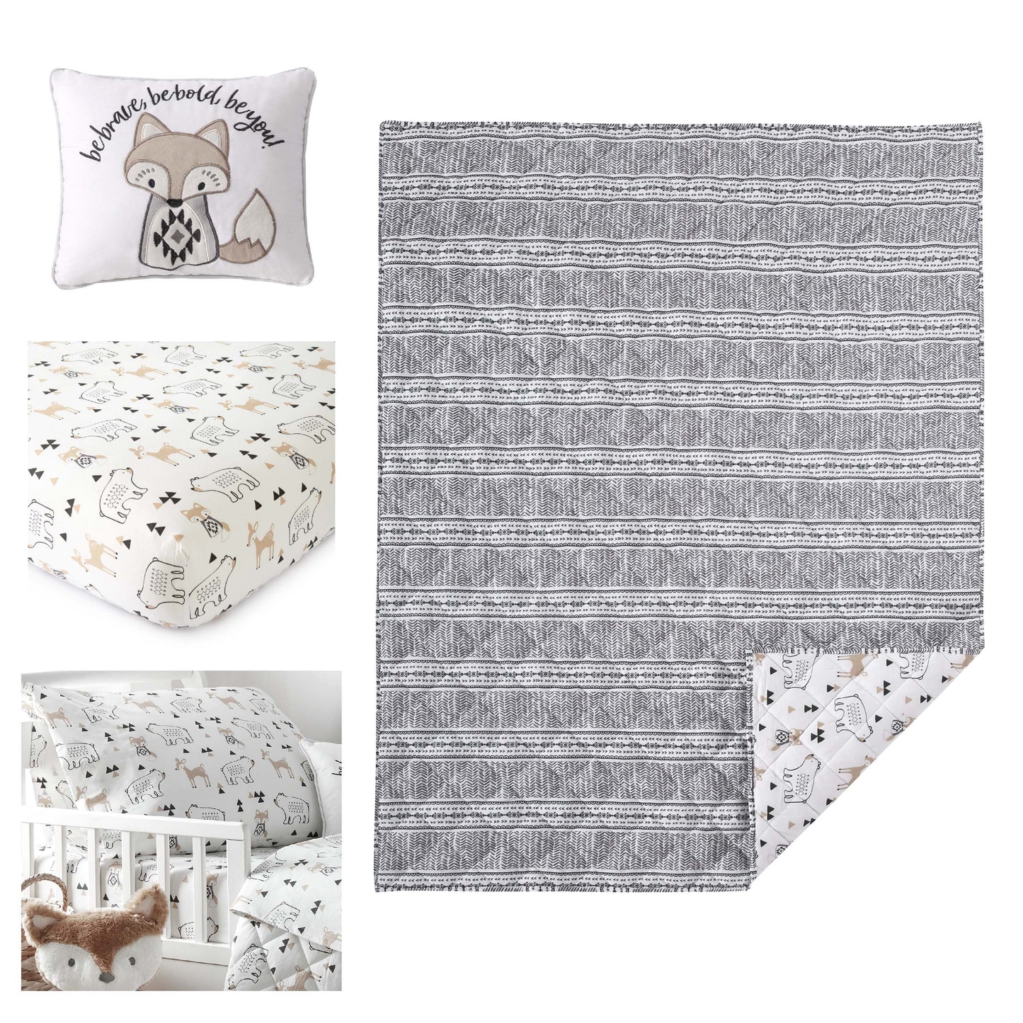 5-Piece Woodland Toddler Bedding Set