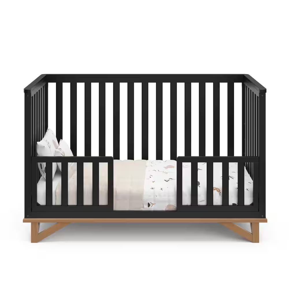 Santa Monica Black with Vintage Driftwood 5-In-1 Convertible Crib