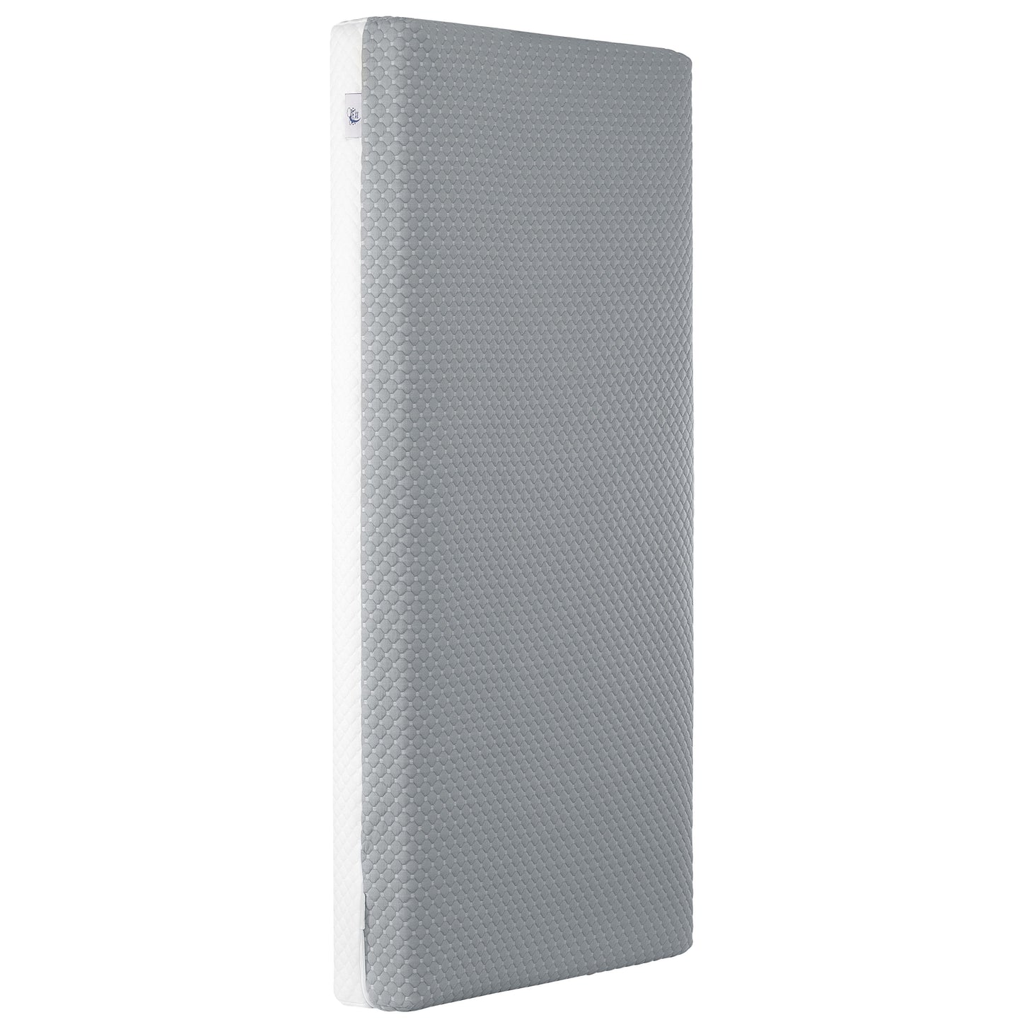 Pure Zen 2 in 1 Crib & Toddler Mattress, White and Grey, Greenguard Gold Certified