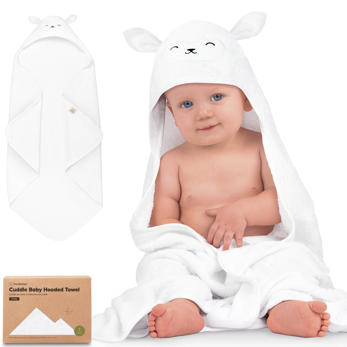 KeaBabies - KeaBabies Cuddle Baby Hooded Towel - All The Things Baby