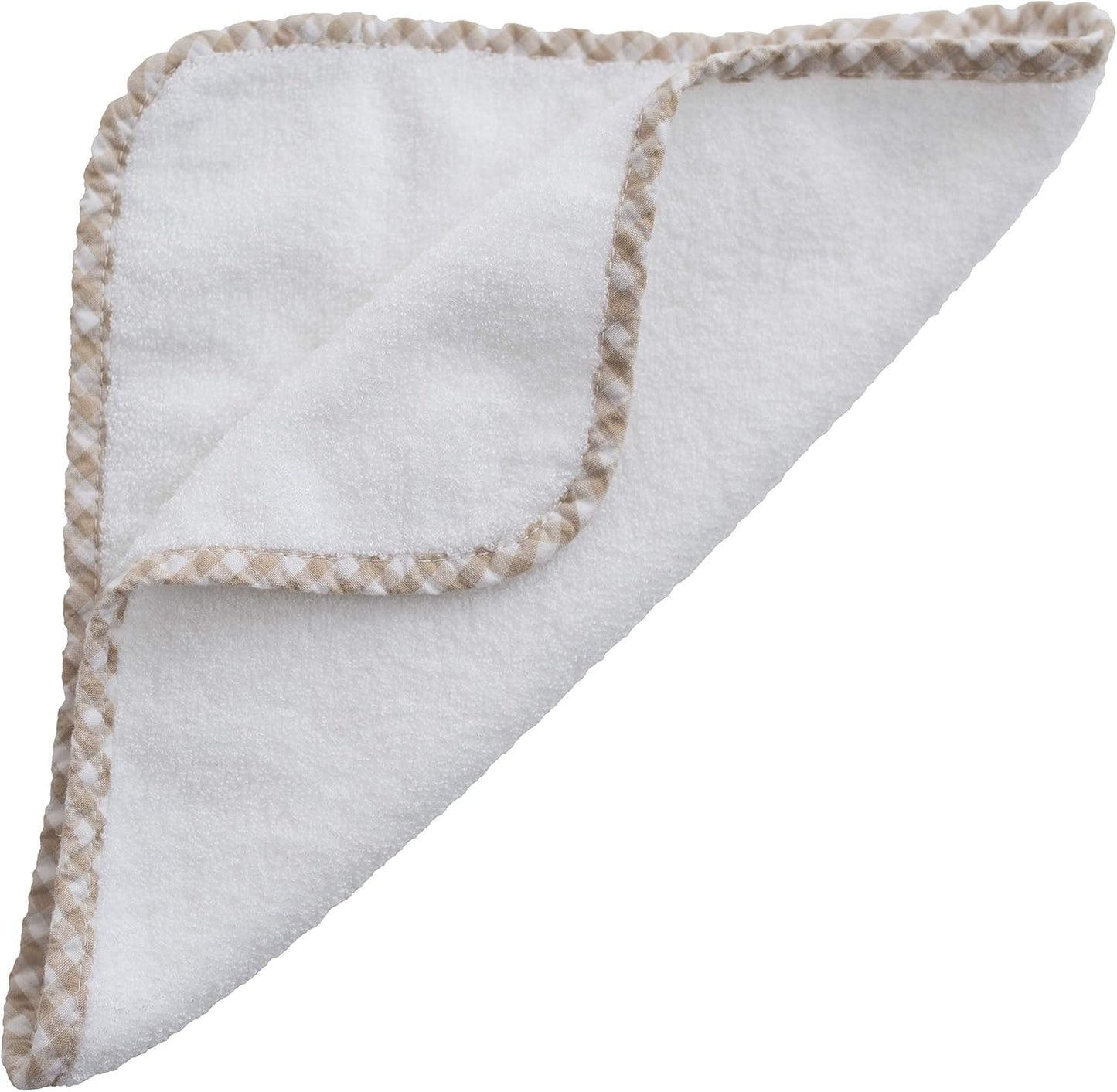 Organic Baby Washcloth Set Premium Boutique- (6 Pack Wash Cloth) - Softest Face Towels or Washcloths for Eczema - Child or Adult Essentials for Bath (Beige/White)