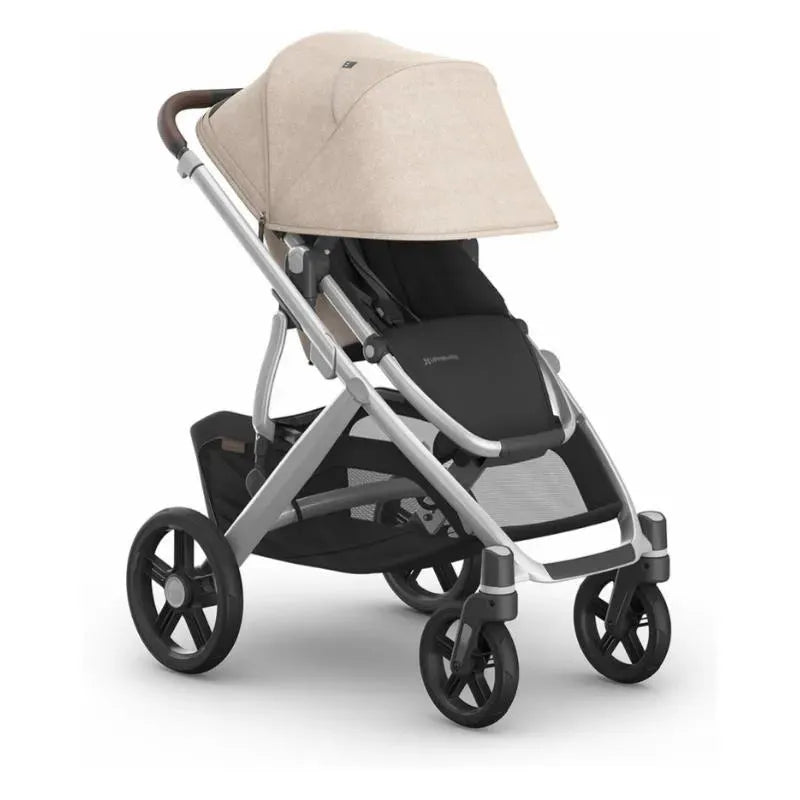 - Vista V3 Stroller, Declan (Oat Mélange/Silver Frame/Chestnut Leather)