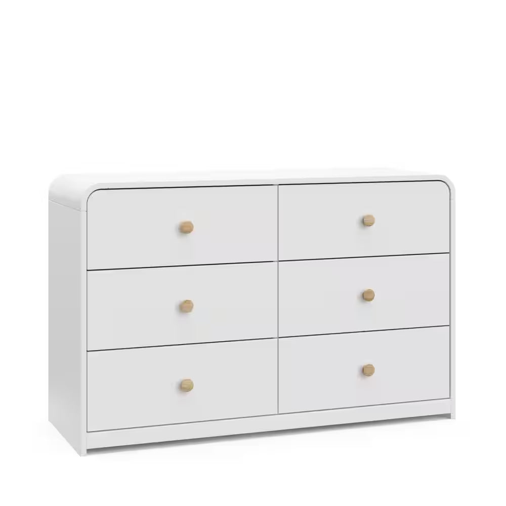Santos White 6 Drawer 48.13 In. Wide Dresser