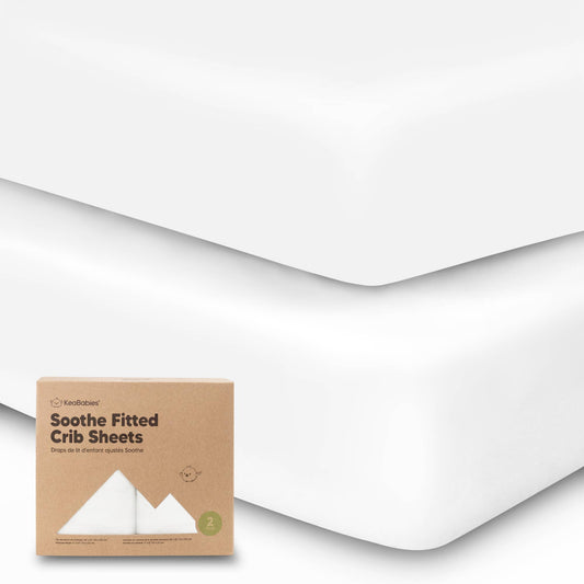 KeaBabies - 2-pack Organic Cotton Fitted Crib Sheet - All The Things Baby