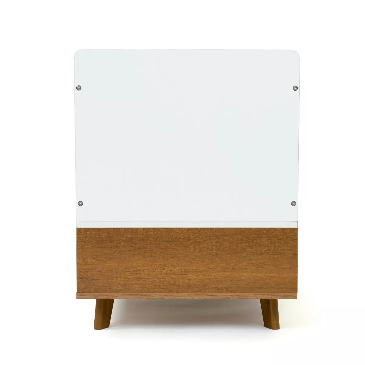 Humble Crew Morgan Mid-Century Kids' Toy Chest with Soft Close Lid and Storage Shelf Wood/White