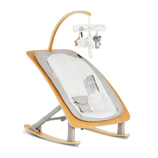Tory 2-In-1 Rocker & Chair, Light Gray