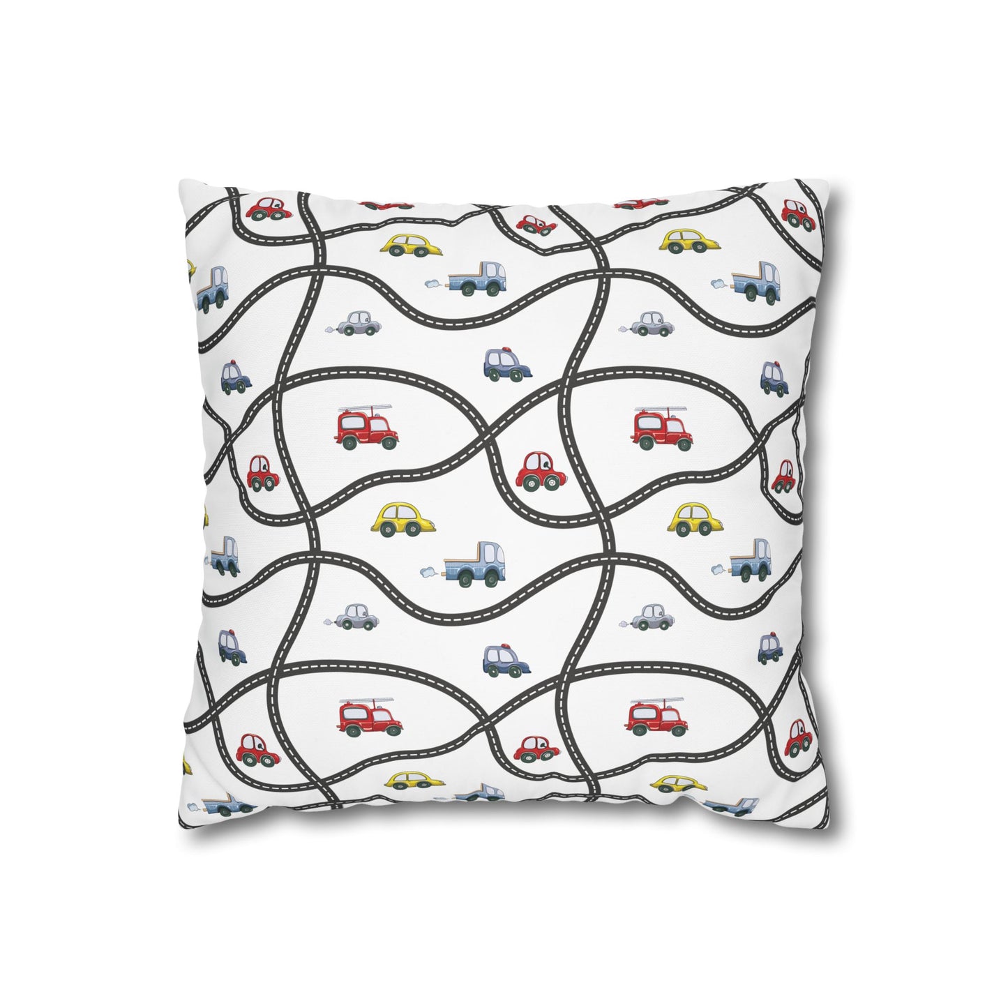 Throw Pillowcase Boy's Cute Cars