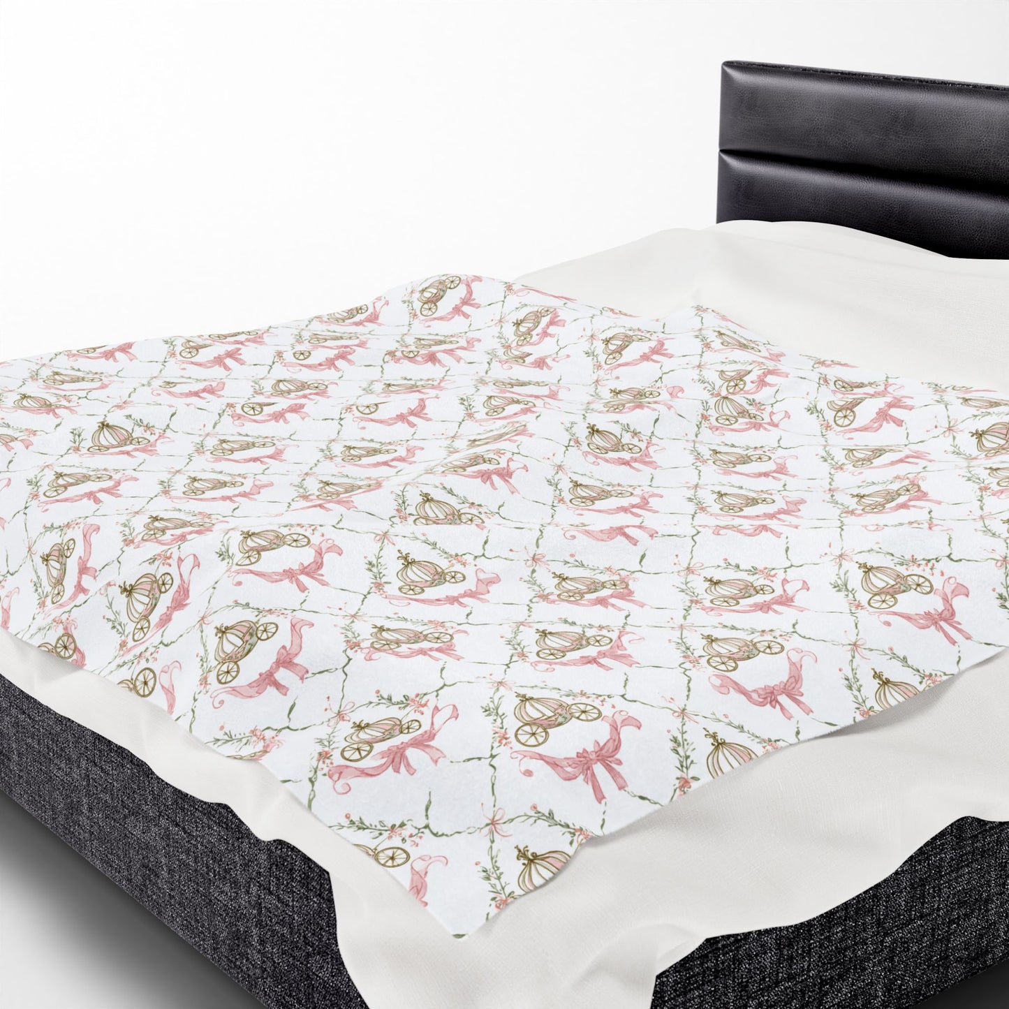 Velveteen Plush Blanket- Elegant Princess Carriages