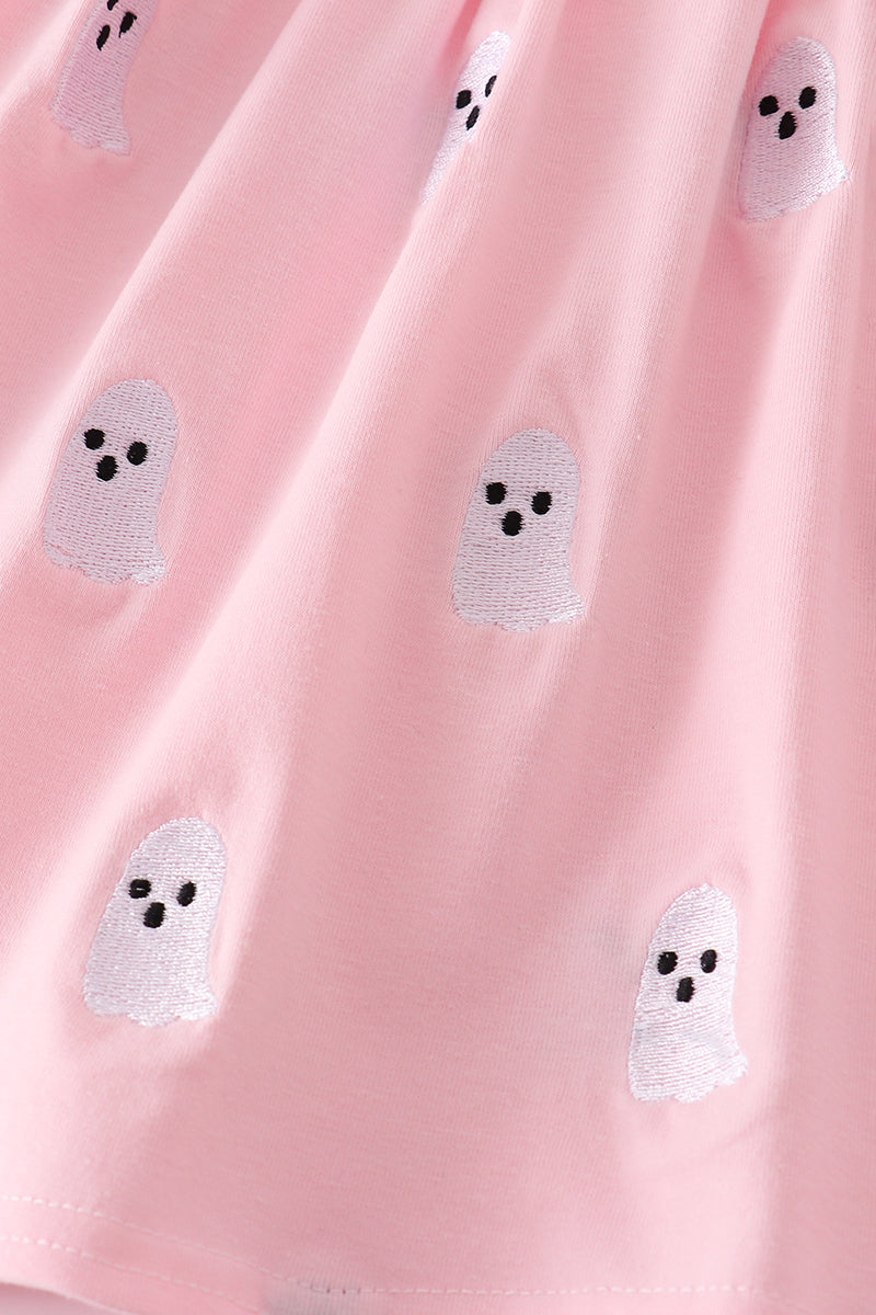 Pink fabric with ghost patterns