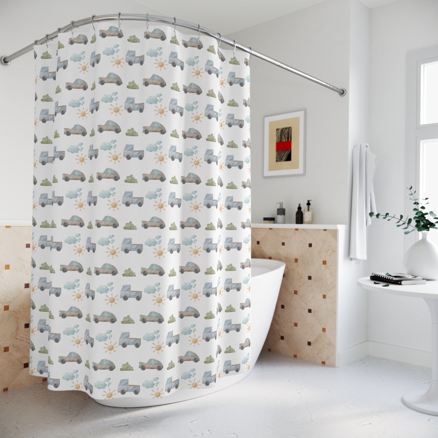 Children's Shower Curtain Things That Go