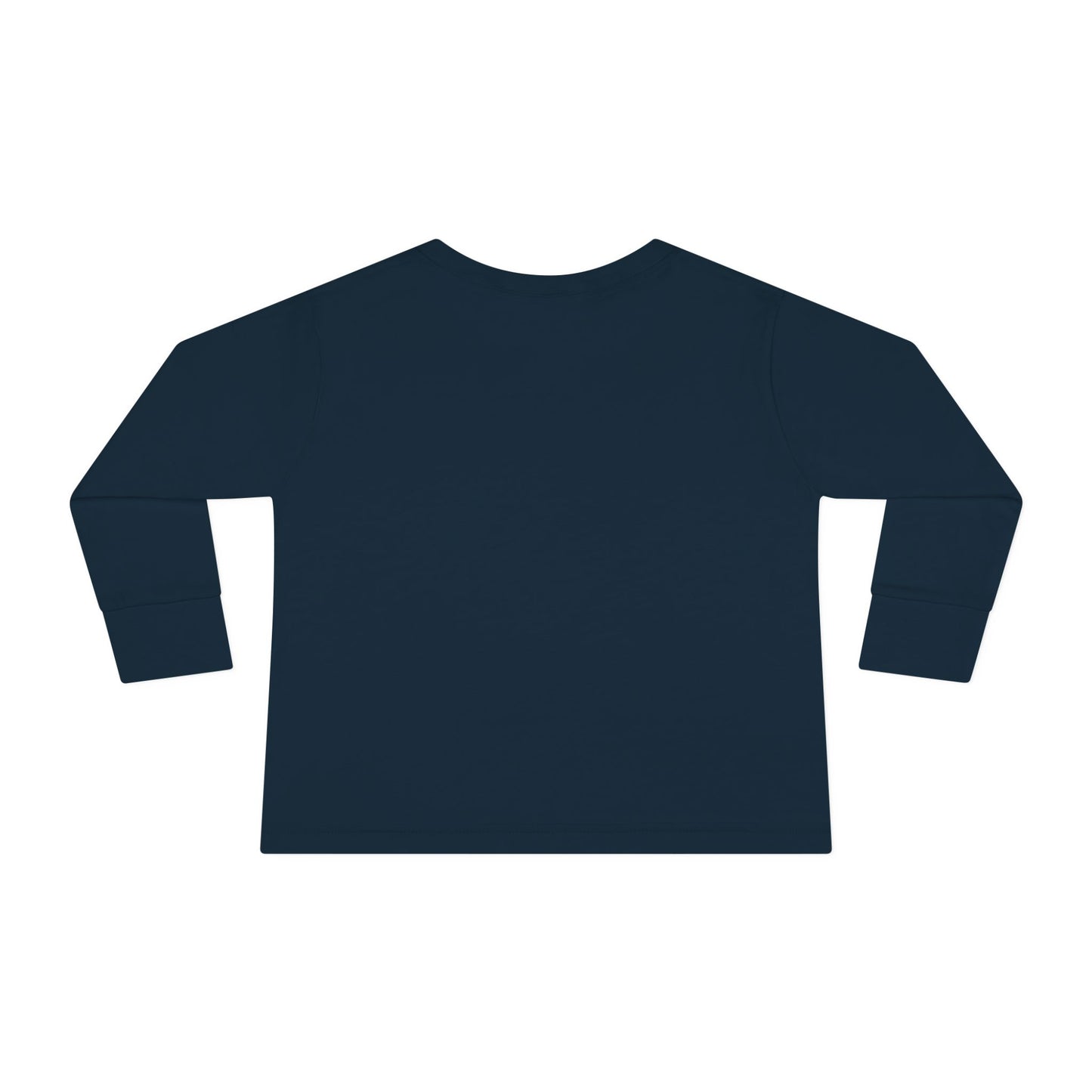 Navy blue long-sleeve shirt on a white background
