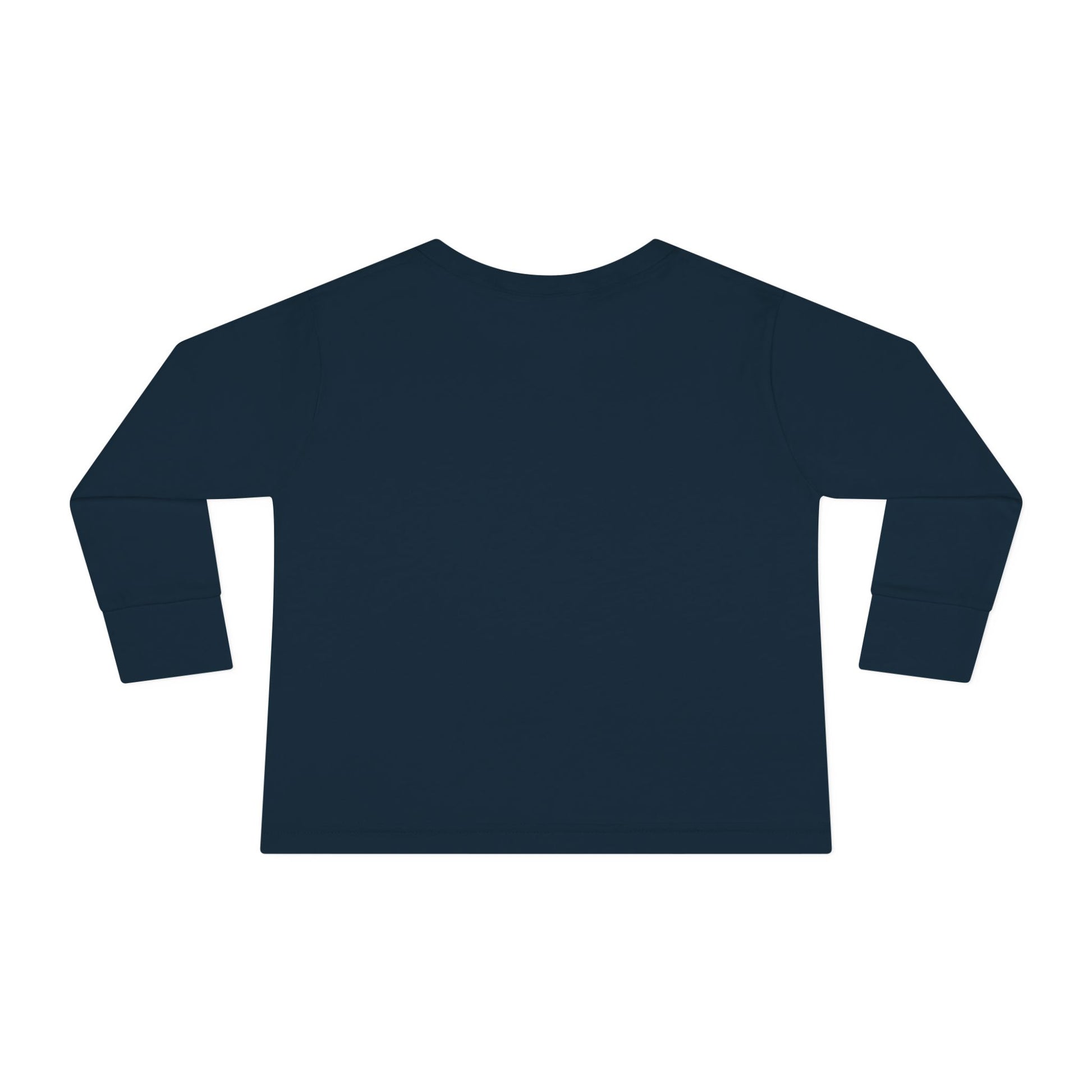 Navy blue long-sleeve shirt on a white background