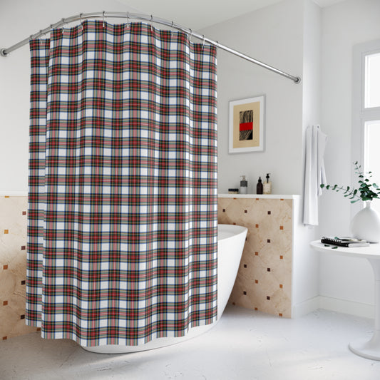 Holiday Tartan Plaid Shower Curtain - All The Things Baby