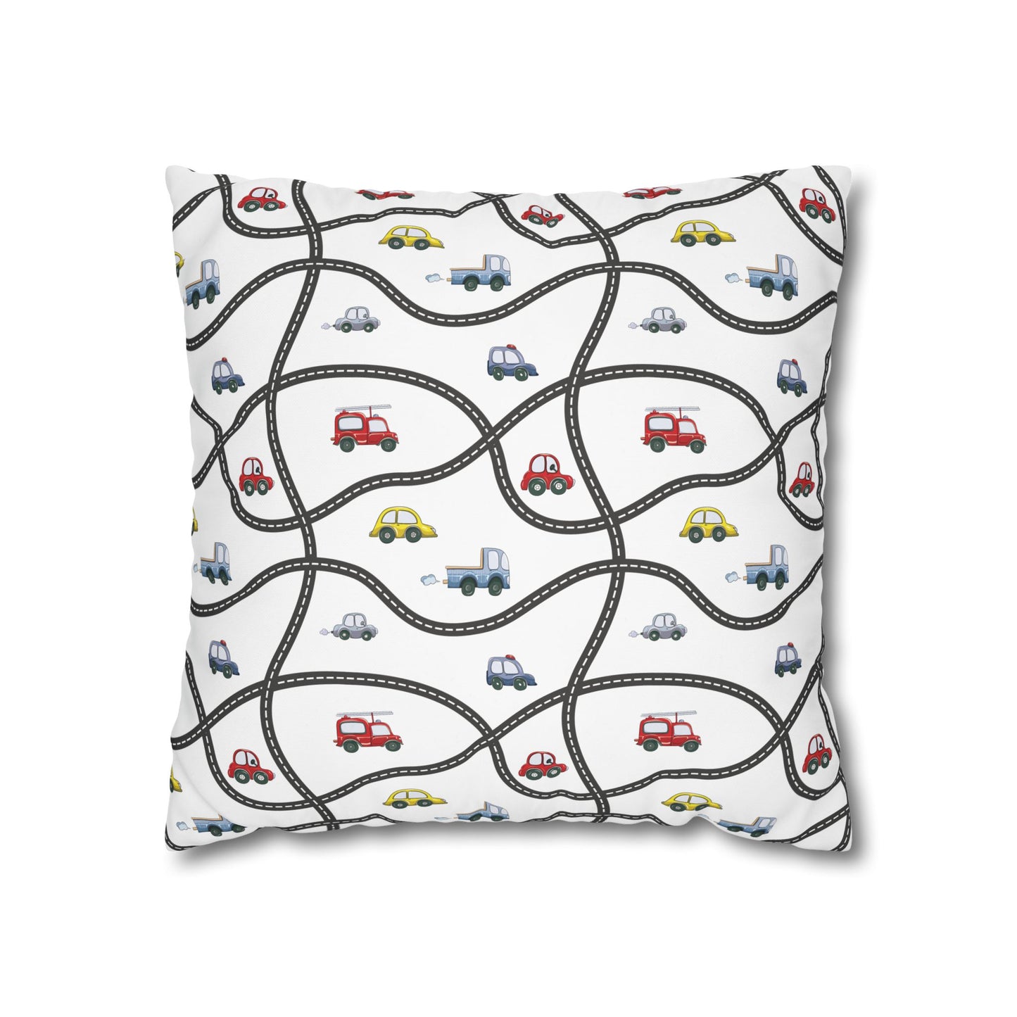 Throw Pillowcase Boy's Cute Cars