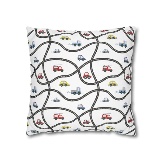Throw Pillowcase Boy's Cute Cars