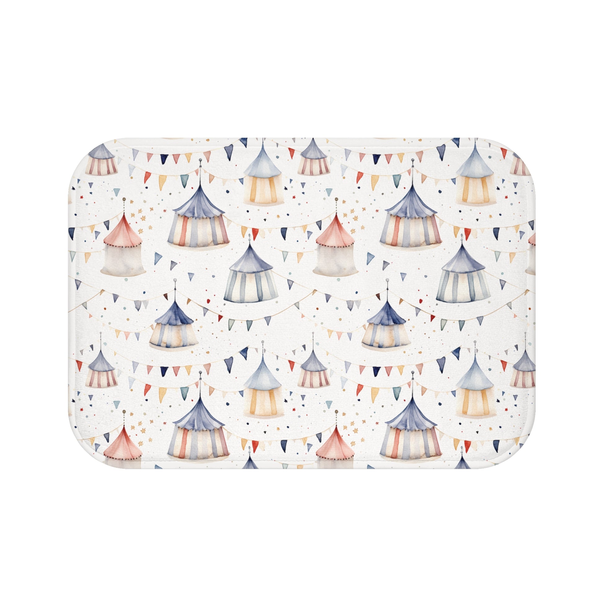 Watercolor Circus Tent Bath Mat - All The Things Baby